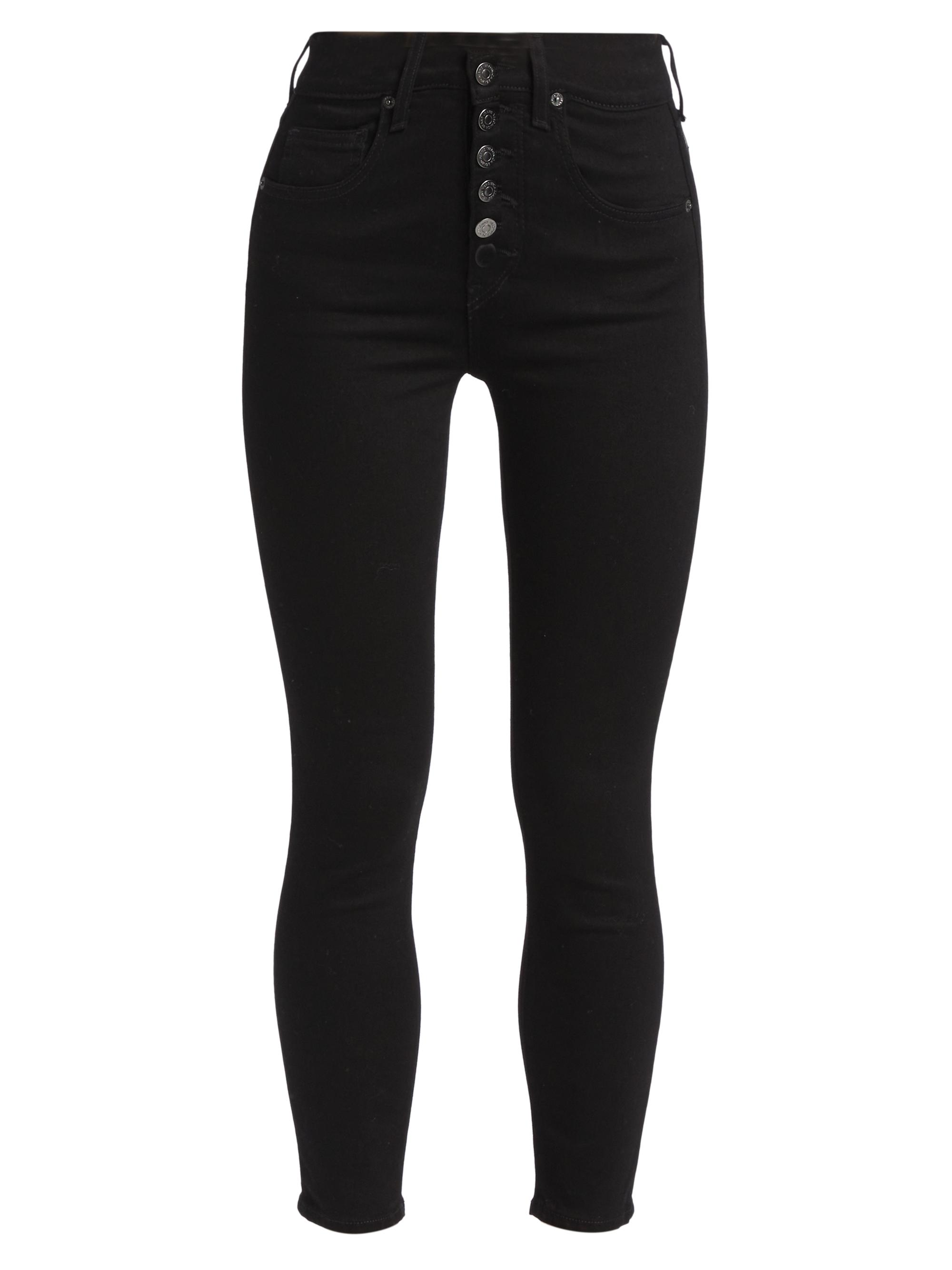 Veronica Beard Women's Debbie High-Rise Stretch Skinny Ankle Jeans - Onyx