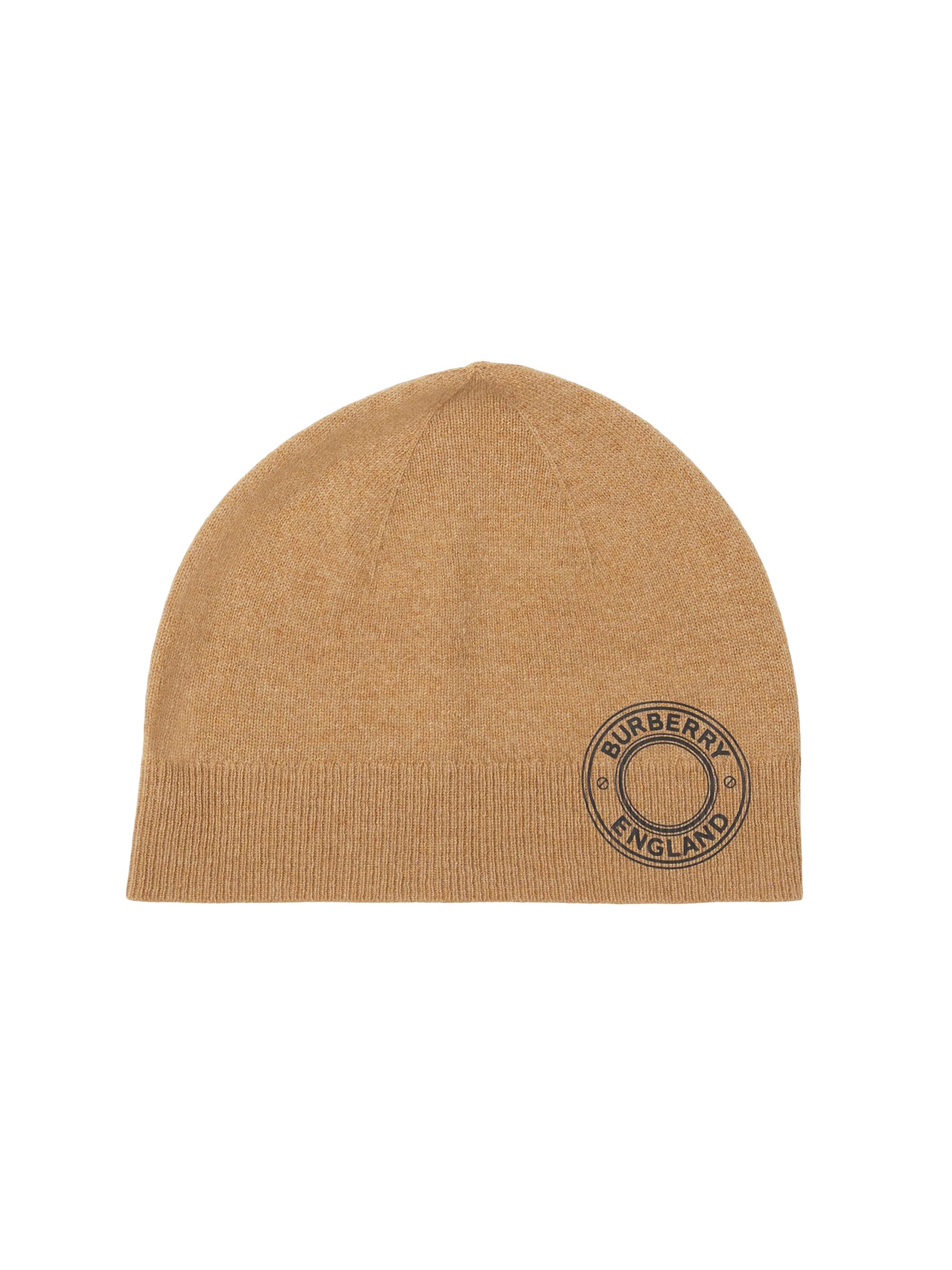 burberry Logo Graphic Cashmere Blend Beanie Burberry Logo Graphic Cashmere Blend Beanie Black - US main image 2