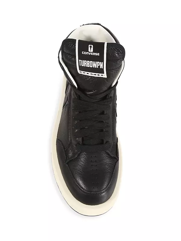 Converse x Rick Owens DRKSHDW TURBOWPN Leather Sneakers