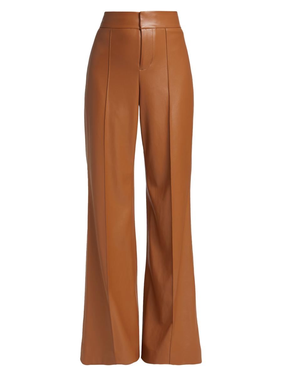 Alice + Olivia Dylan Wide-Leg Vegan Leather Pants | Saks