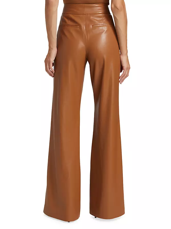 FINAL SALE- Olivia faux leather wide-leg pants