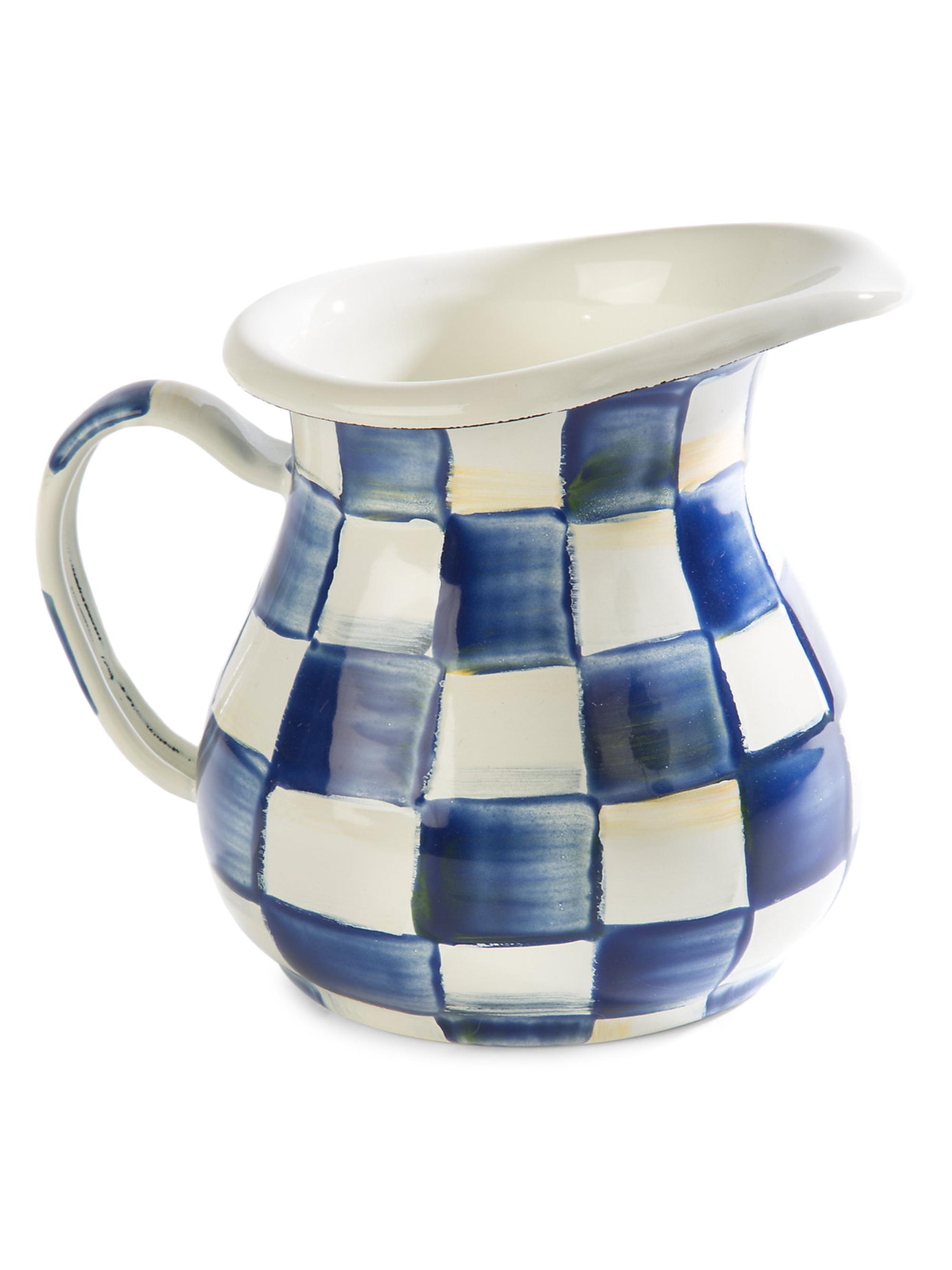 MacKenzie-Childs Royal Check Enamel Creamer