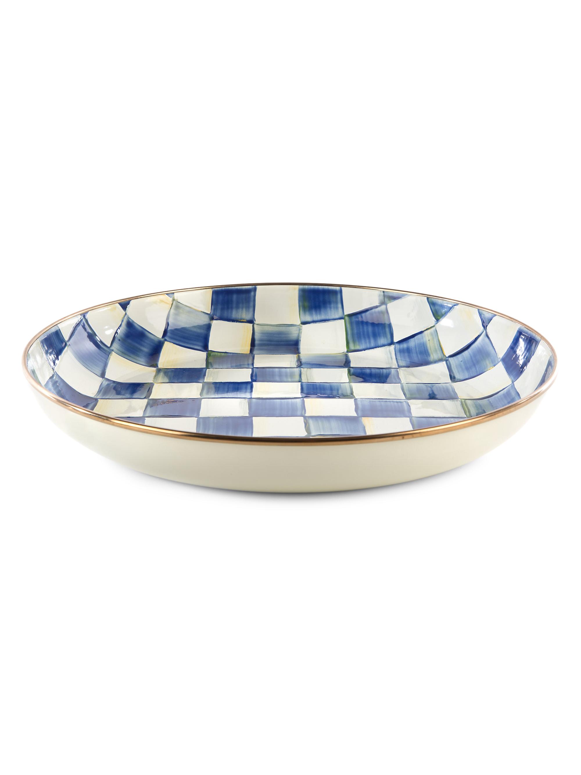 MacKenzie-Childs Royal Check Enamel Abundant Bowl