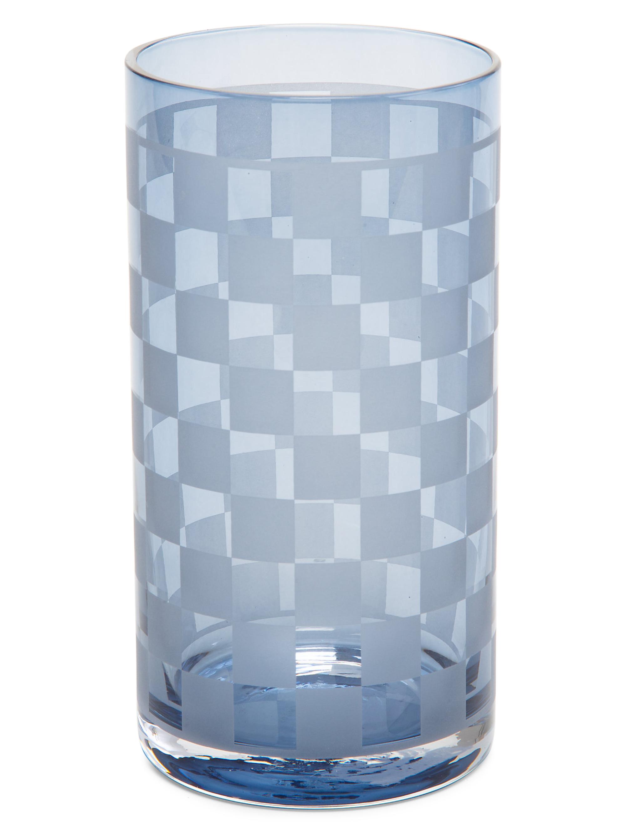 MacKenzie-Childs Dashing Check Highball - Set of 4