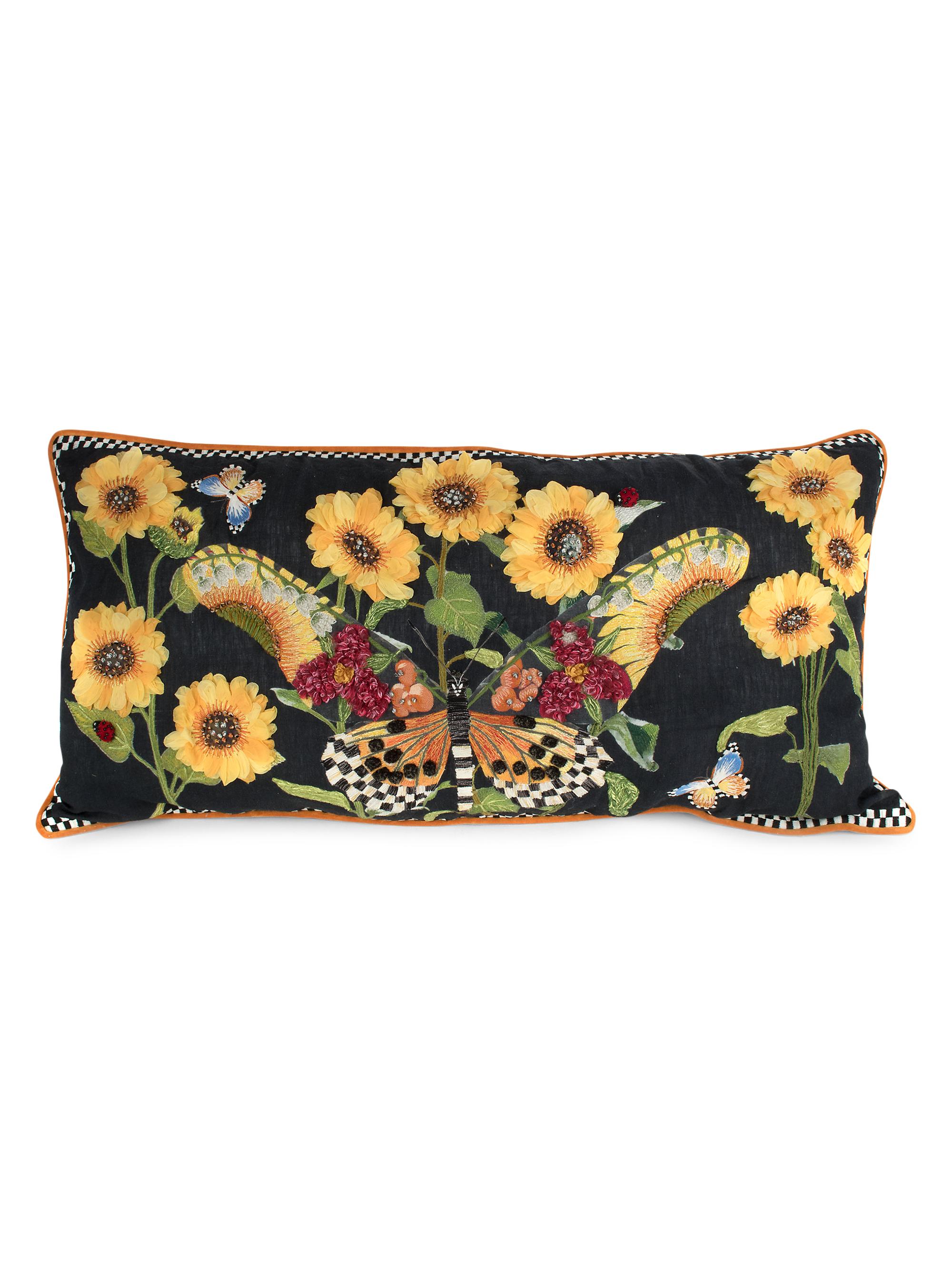 MacKenzie-Childs Monarch Butterfly Lumbar Pillow