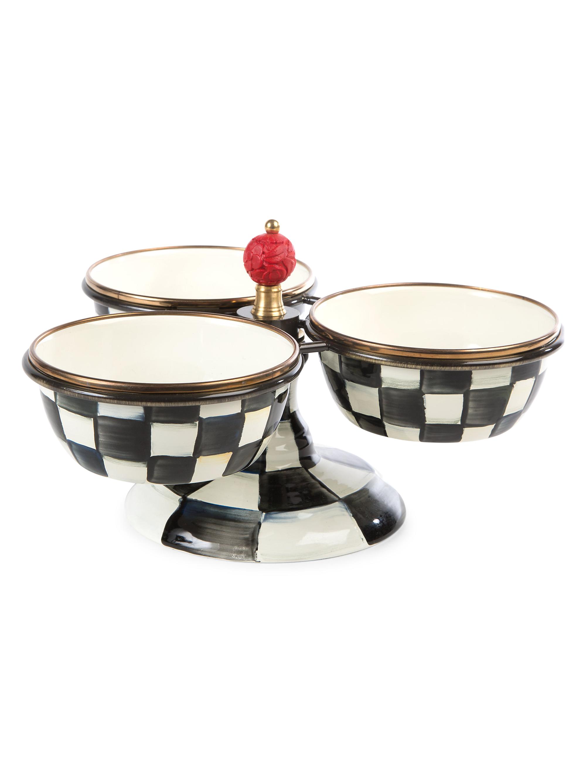 MacKenzie-Childs Courtly Check Enamel Triplicity