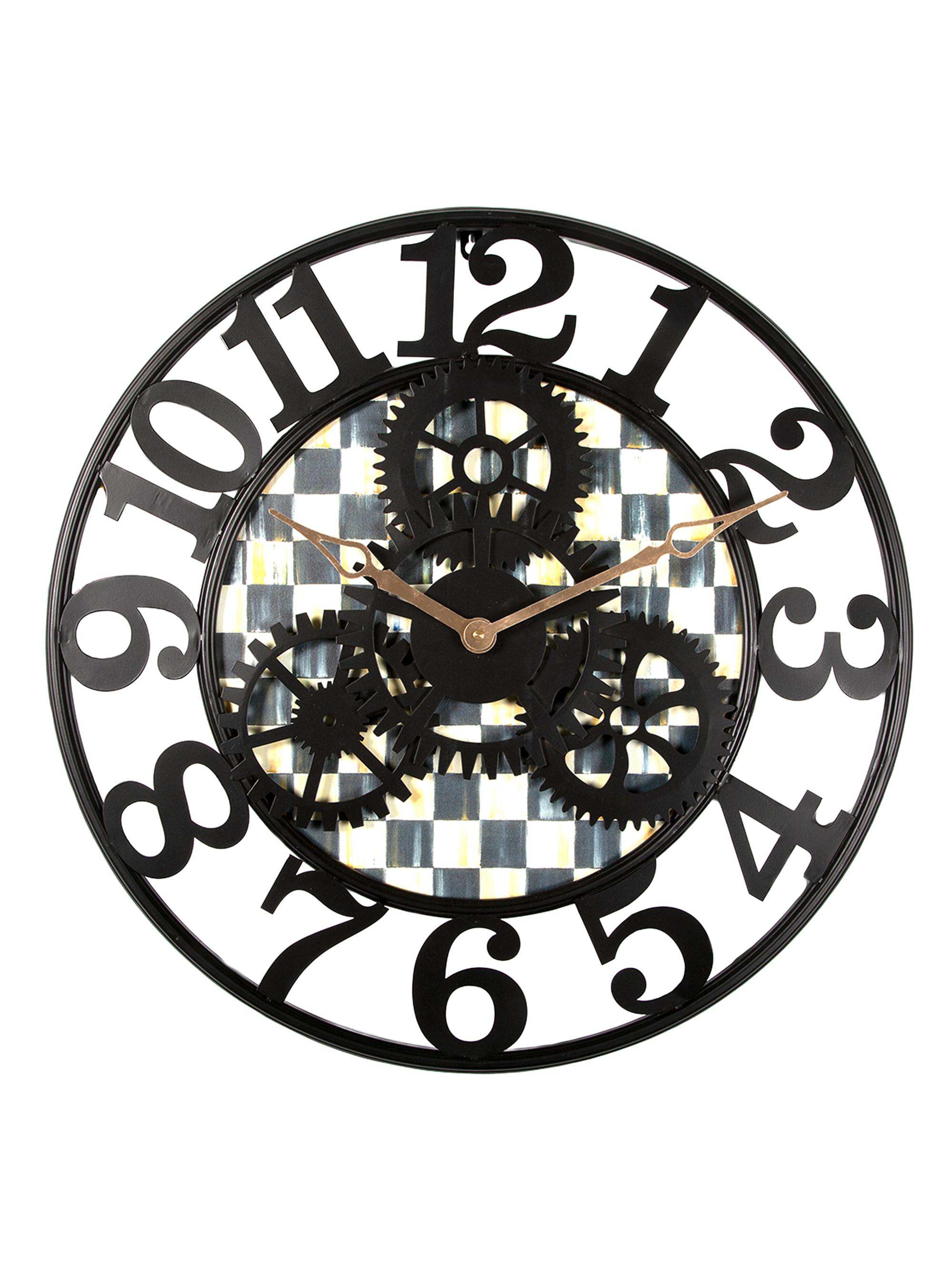MacKenzie-Childs Small Courtly Check Farmhouse Wall Clock
