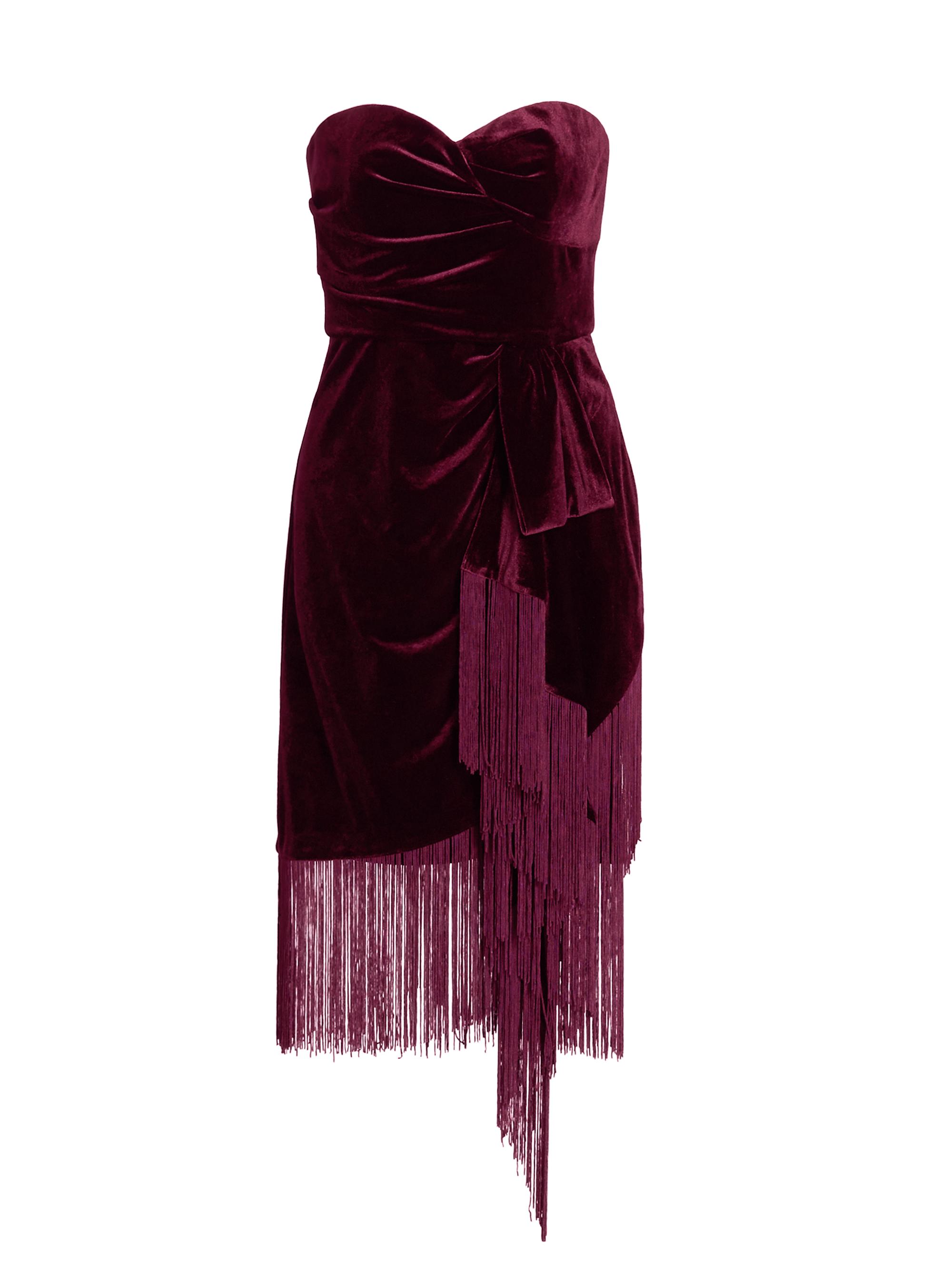 Theia Women's Rosalie Velvet Cocktail Dress - Crimson Rose