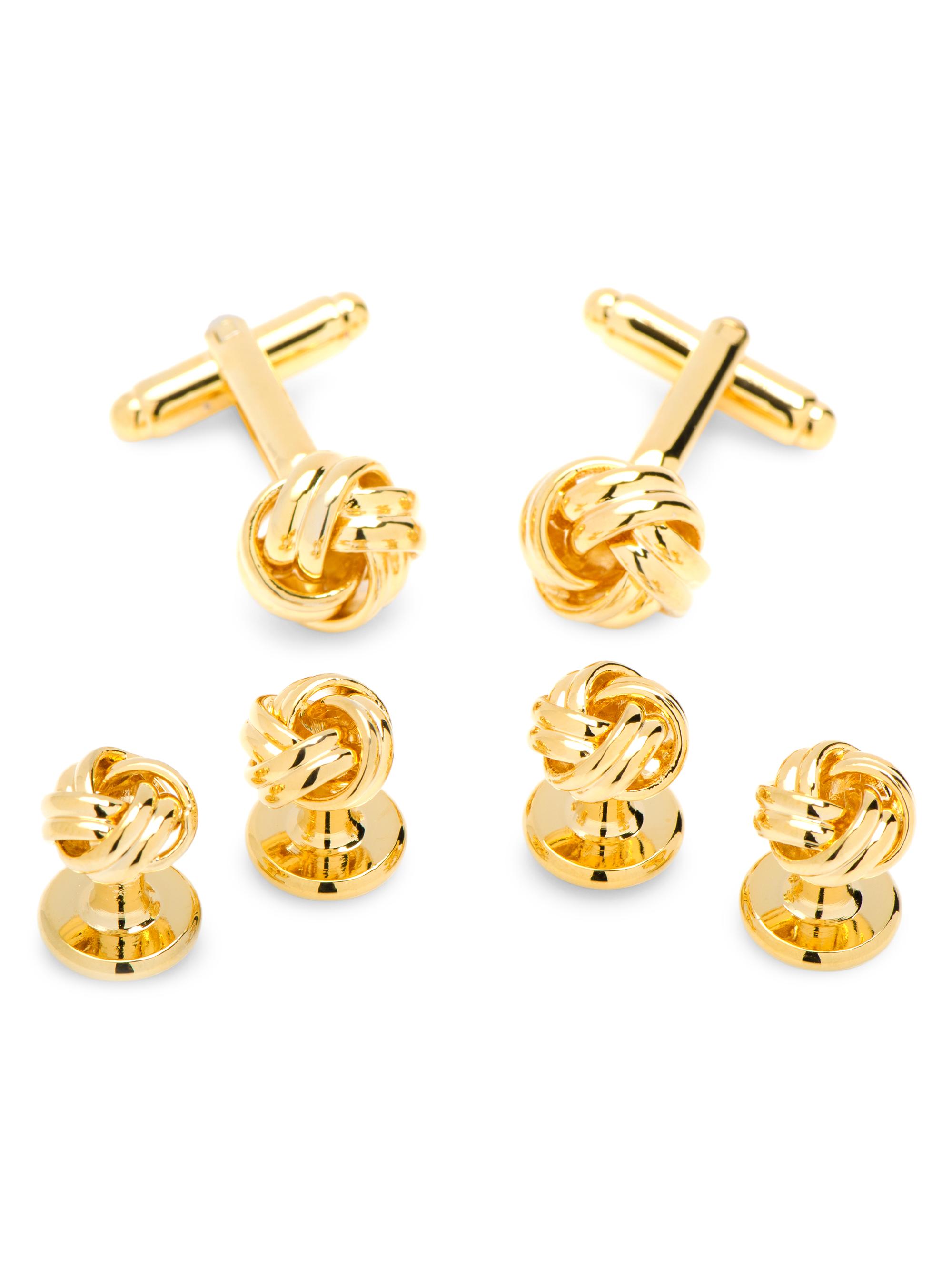Cufflinks, Inc. Men's Ox And Bull Trading Co. 6-Piece Gold Knot Stud Set - Gold