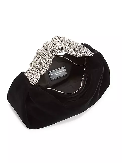 Velvet clutch bag Saks Fifth Avenue Collection Black in Velvet