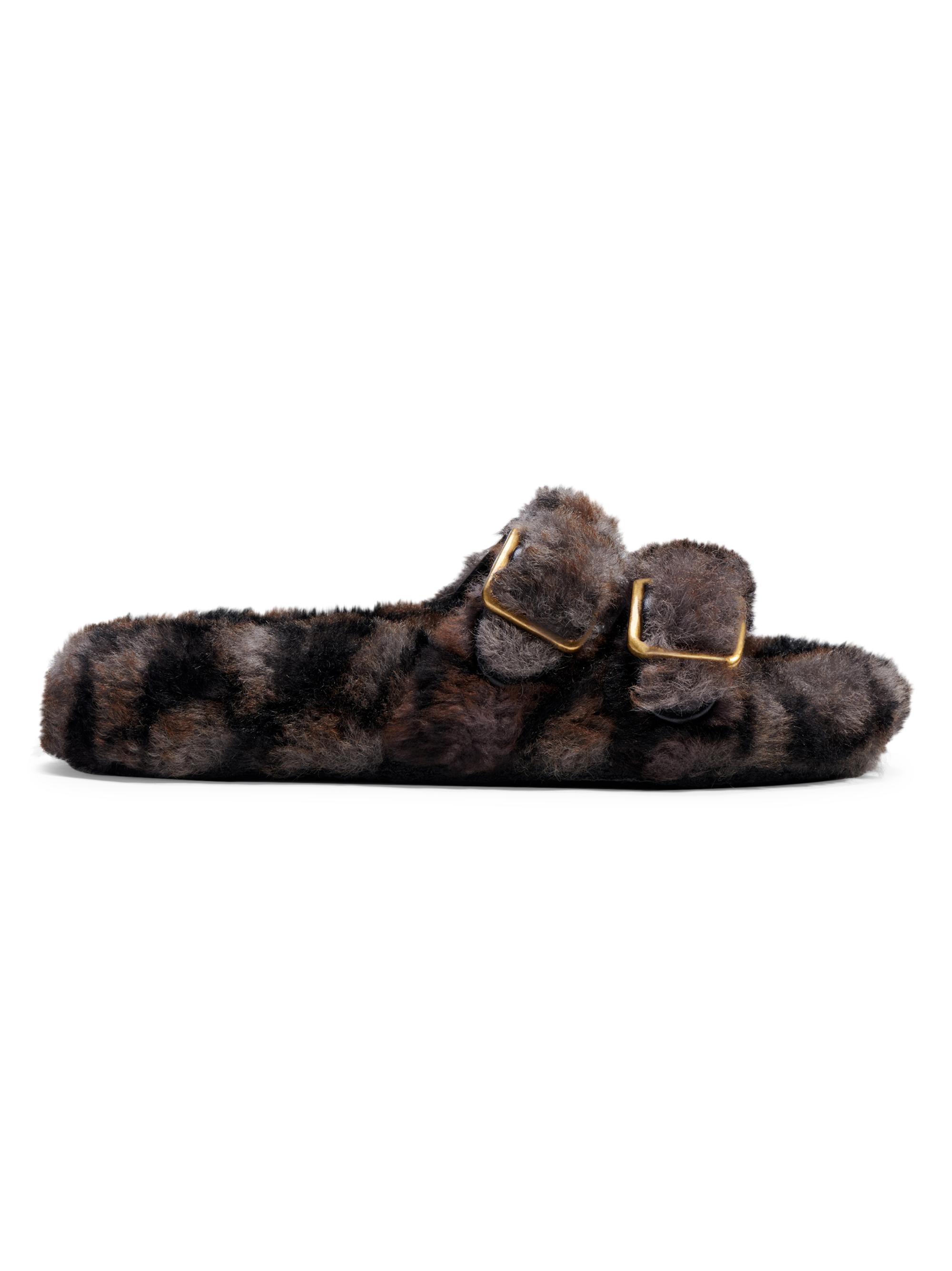 coach shearling sandals