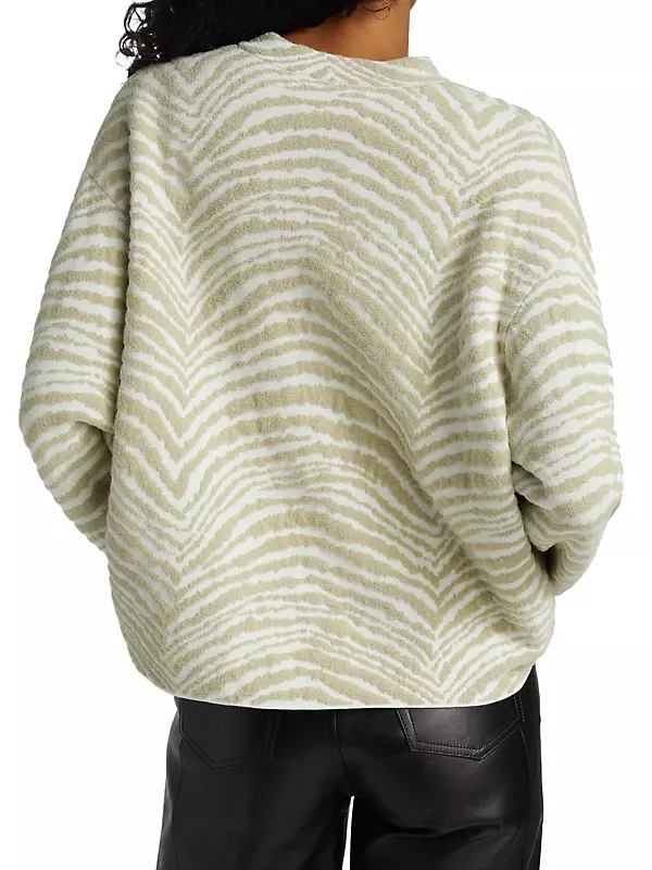 Animal-Jacquard Cotton-Blend Sweater