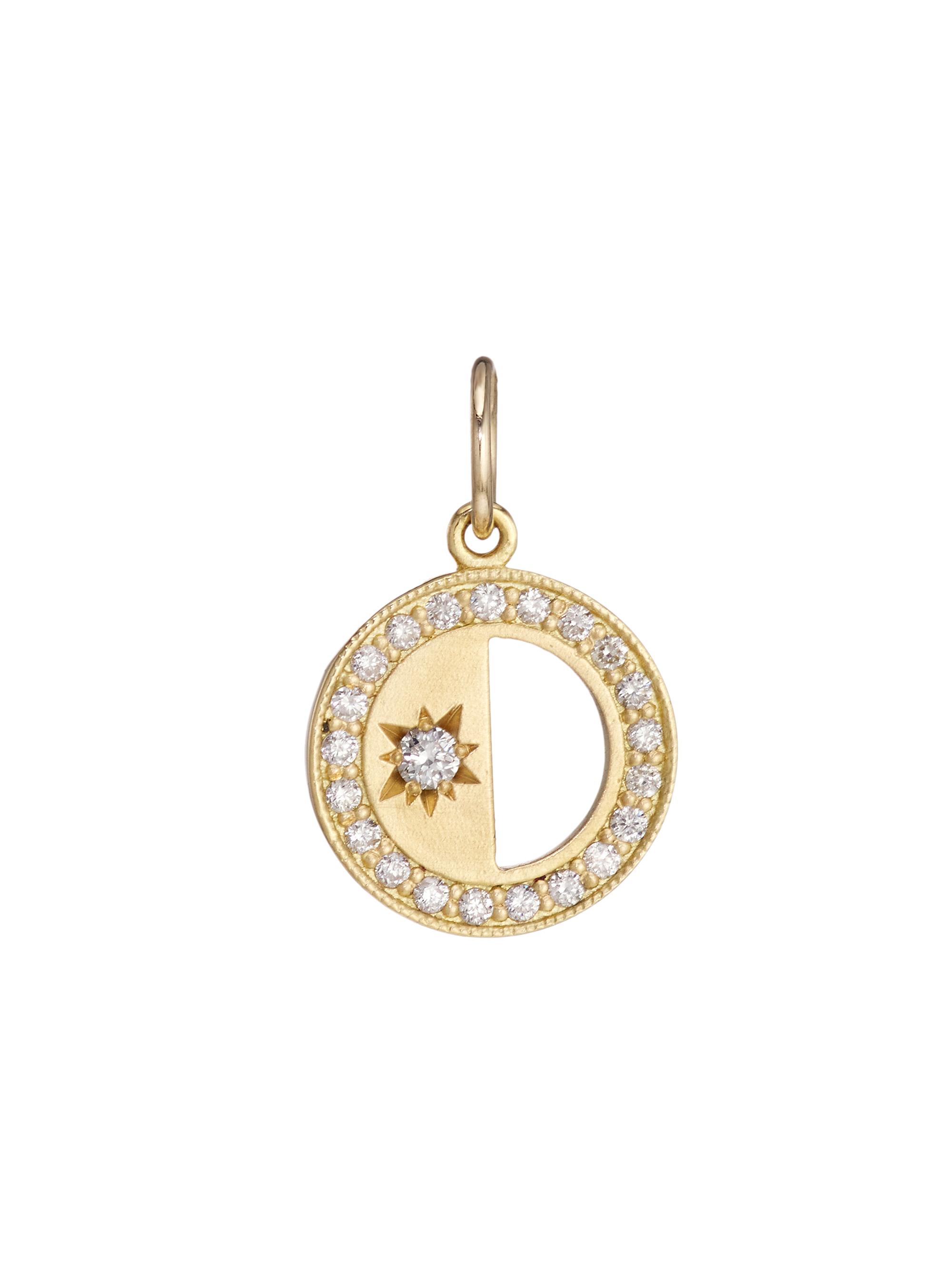 Andrea Fohrman Women's Half-Moon 18K Yellow Gold & Diamond Pendant Necklace - Gold