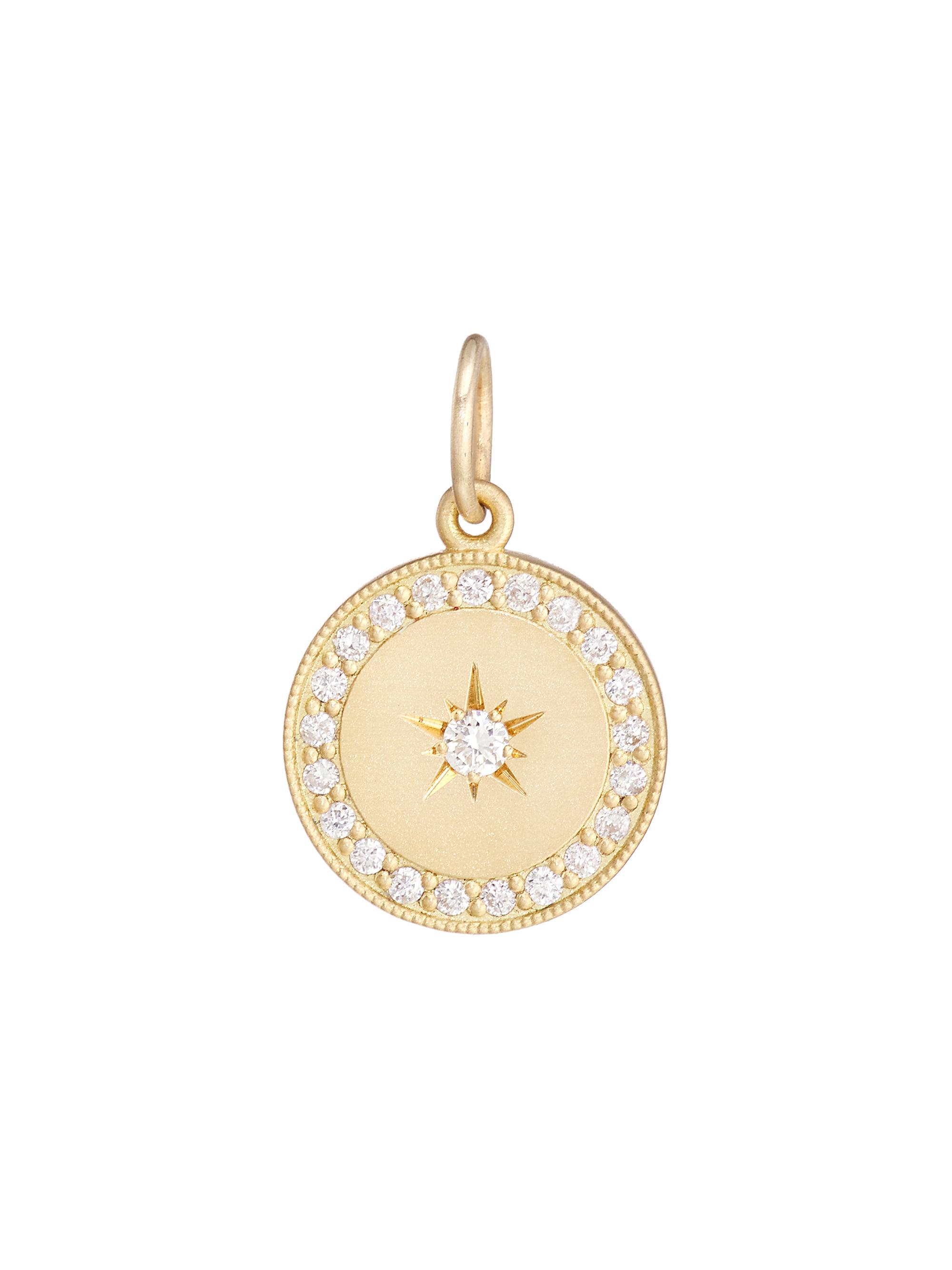 Andrea Fohrman Women's Full Moon 18K Yellow Gold & Diamond Pendant Necklace - Gold