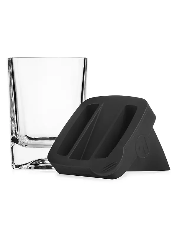 Whiskey Wedge Rocks Glass and Ice Form, Engravable