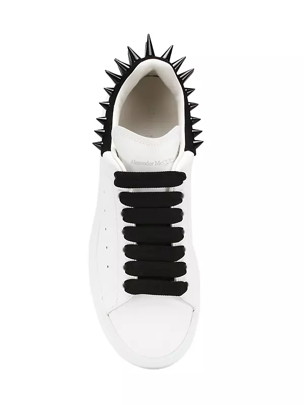 Women's Leather Oversized Spiked Sneakers