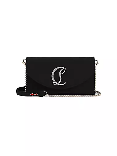 Small Loubi54 Satin Embellished Clutch-On-Strap