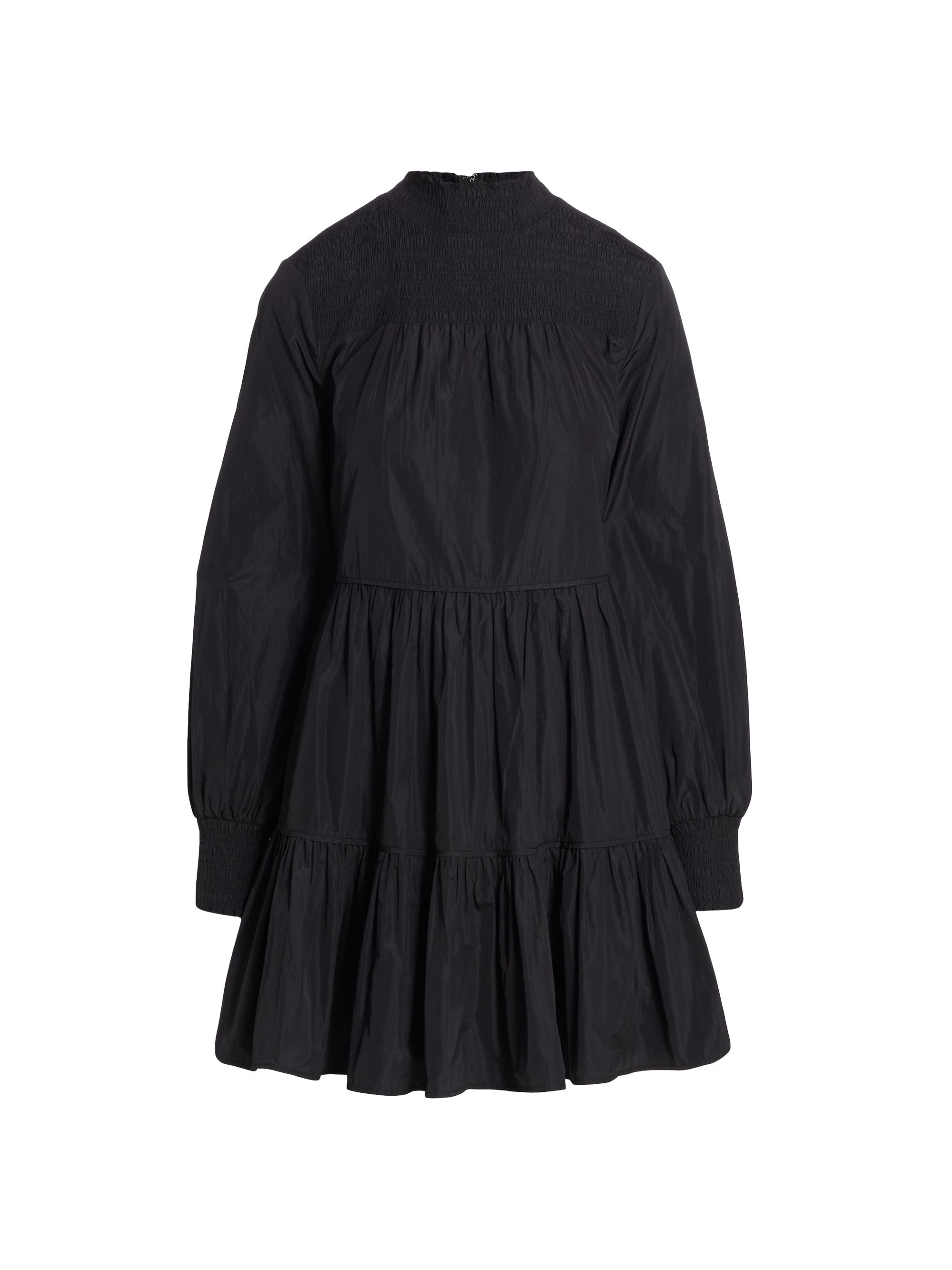 Veronica Beard Women's Vigore Smocked High-Neck Dress - Black