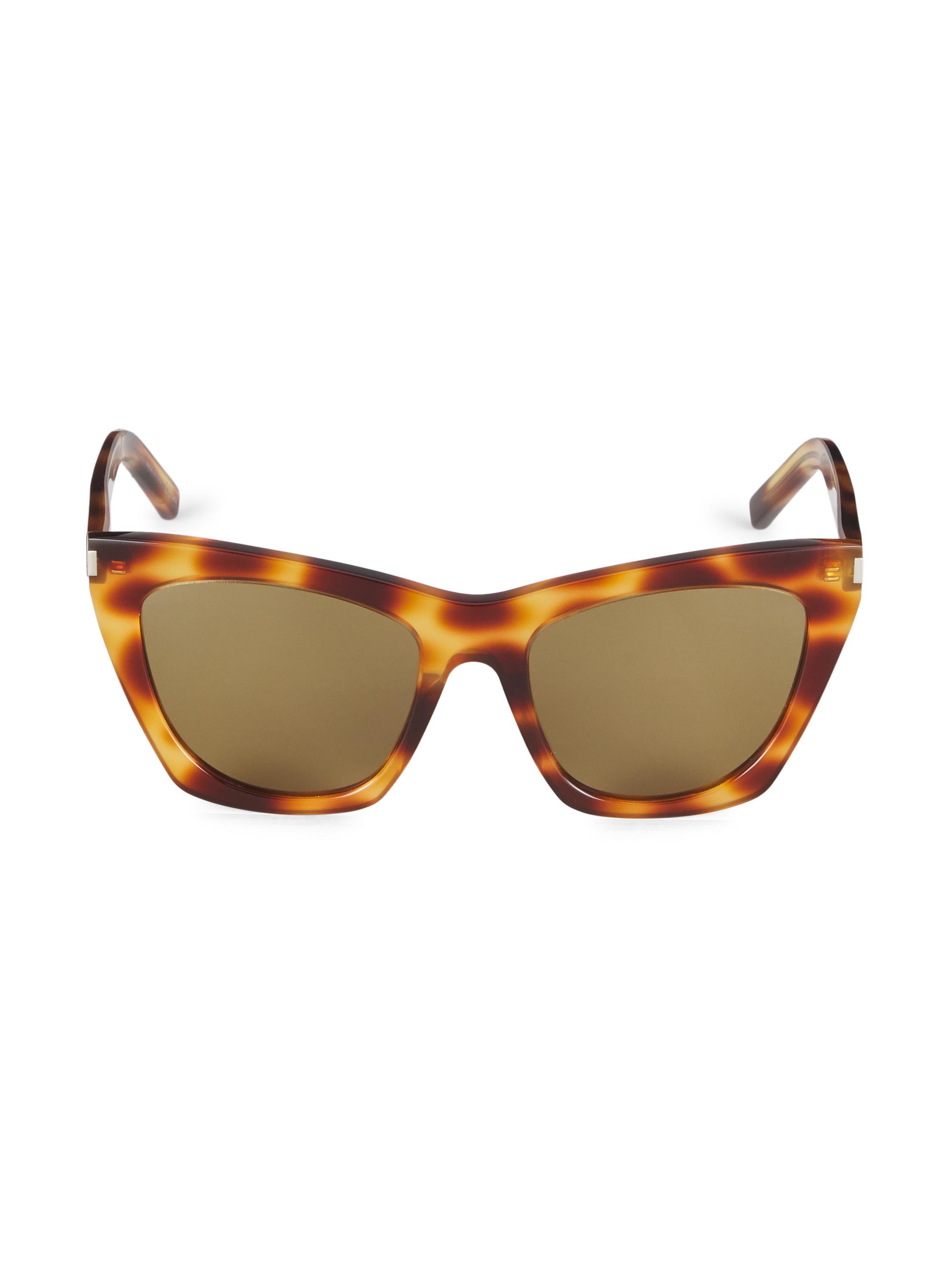 Saint Laurent Women's Kate 55MM Cat-Eye Sunglasses - Havana Brown