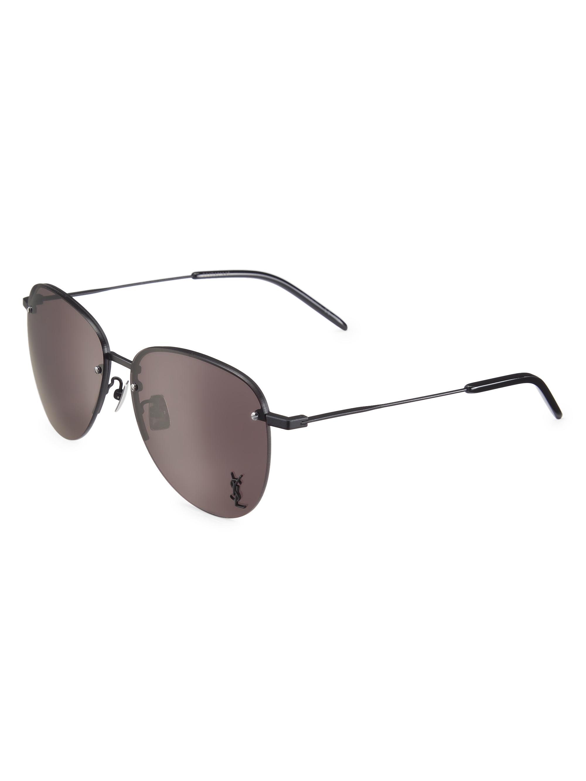 Saint Laurent Monogram Pin 61MM Aviator Sunglasses | Saks  display picture 3