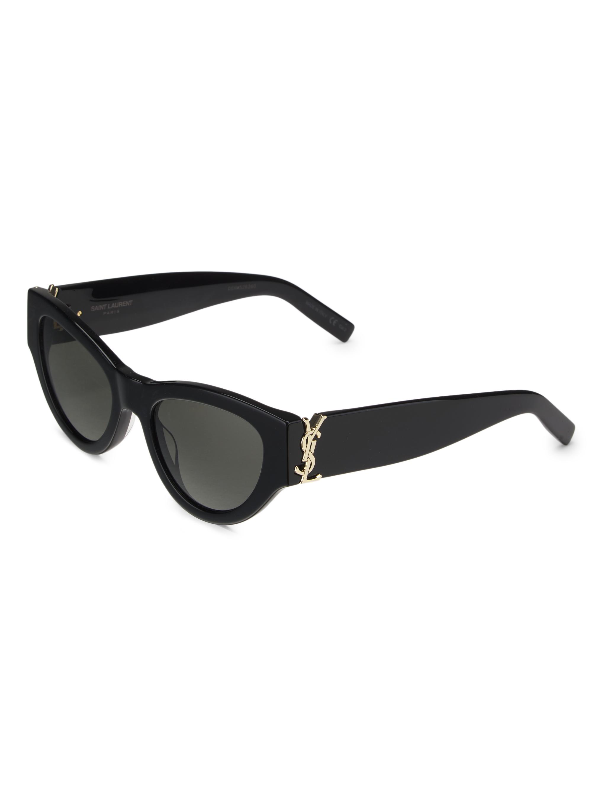 Saint Laurent Monogram 53MM Cat-Eye Sunglasses | Saks Fifth Avenue