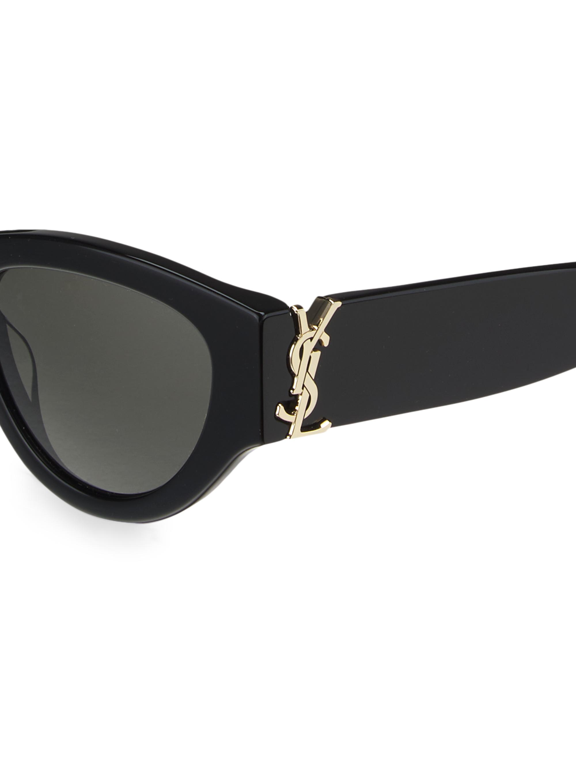 Saint Laurent Monogram 53MM Cat-Eye Sunglasses | Saks Fifth Avenue
