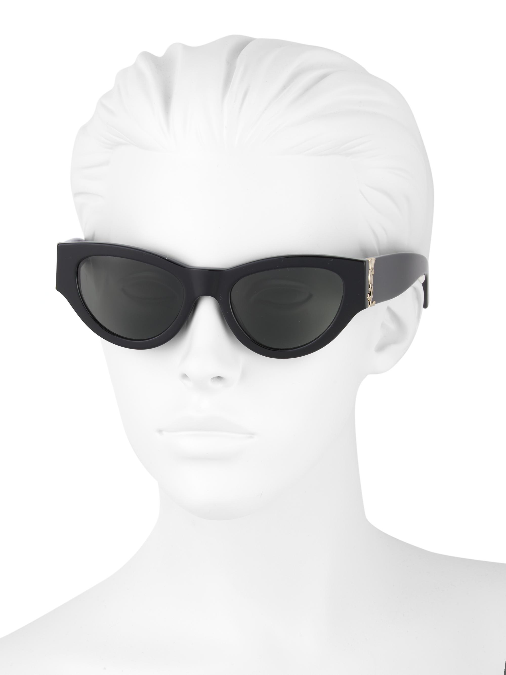 Saint Laurent Monogram 53MM Cat-Eye Sunglasses | Saks Fifth Avenue