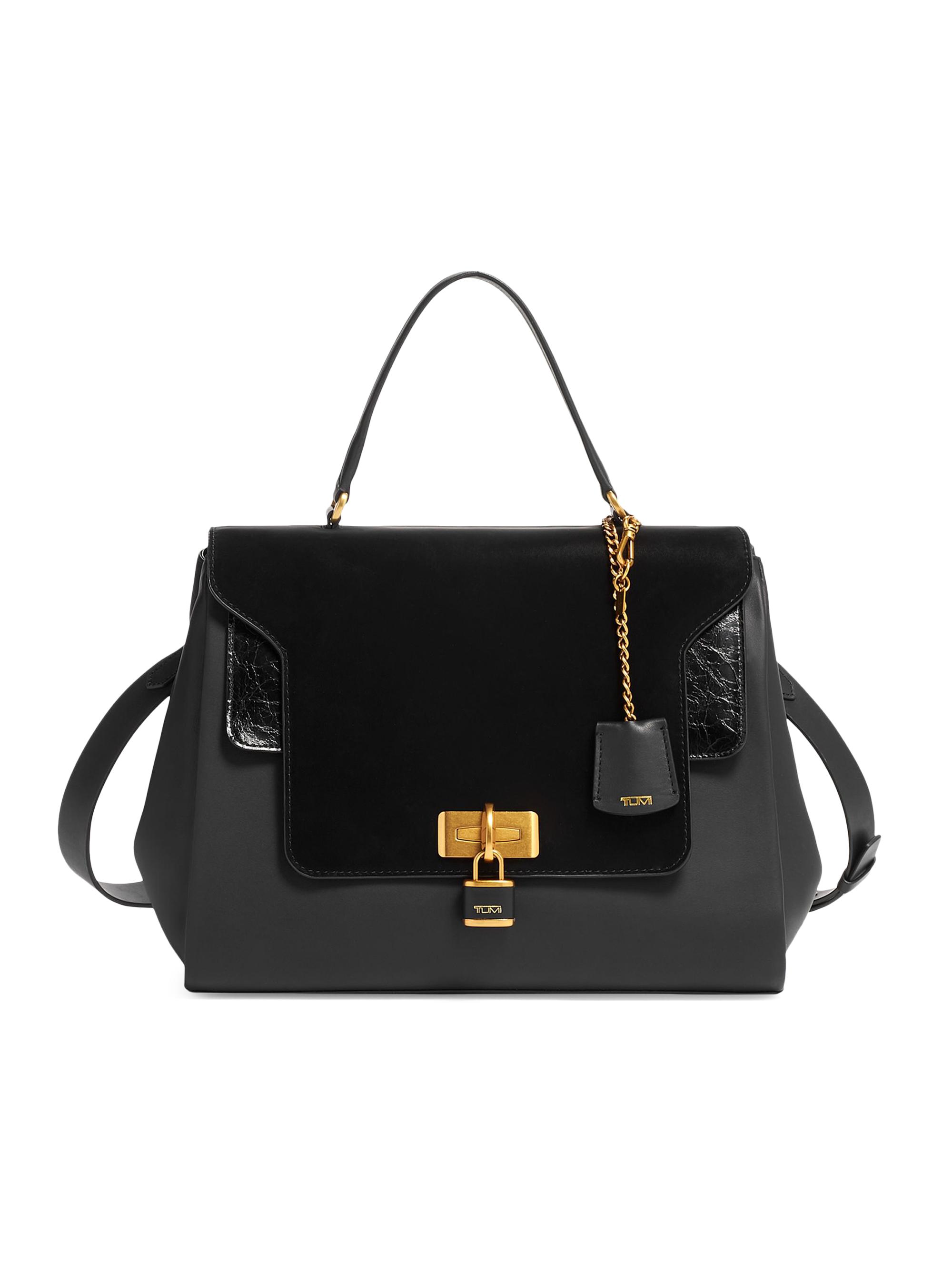 TUMI Men's Arona Textured Satchel - Black