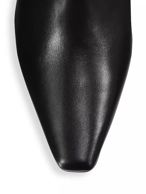 Daylee Leather Sculptural-Heel Ankle Booties