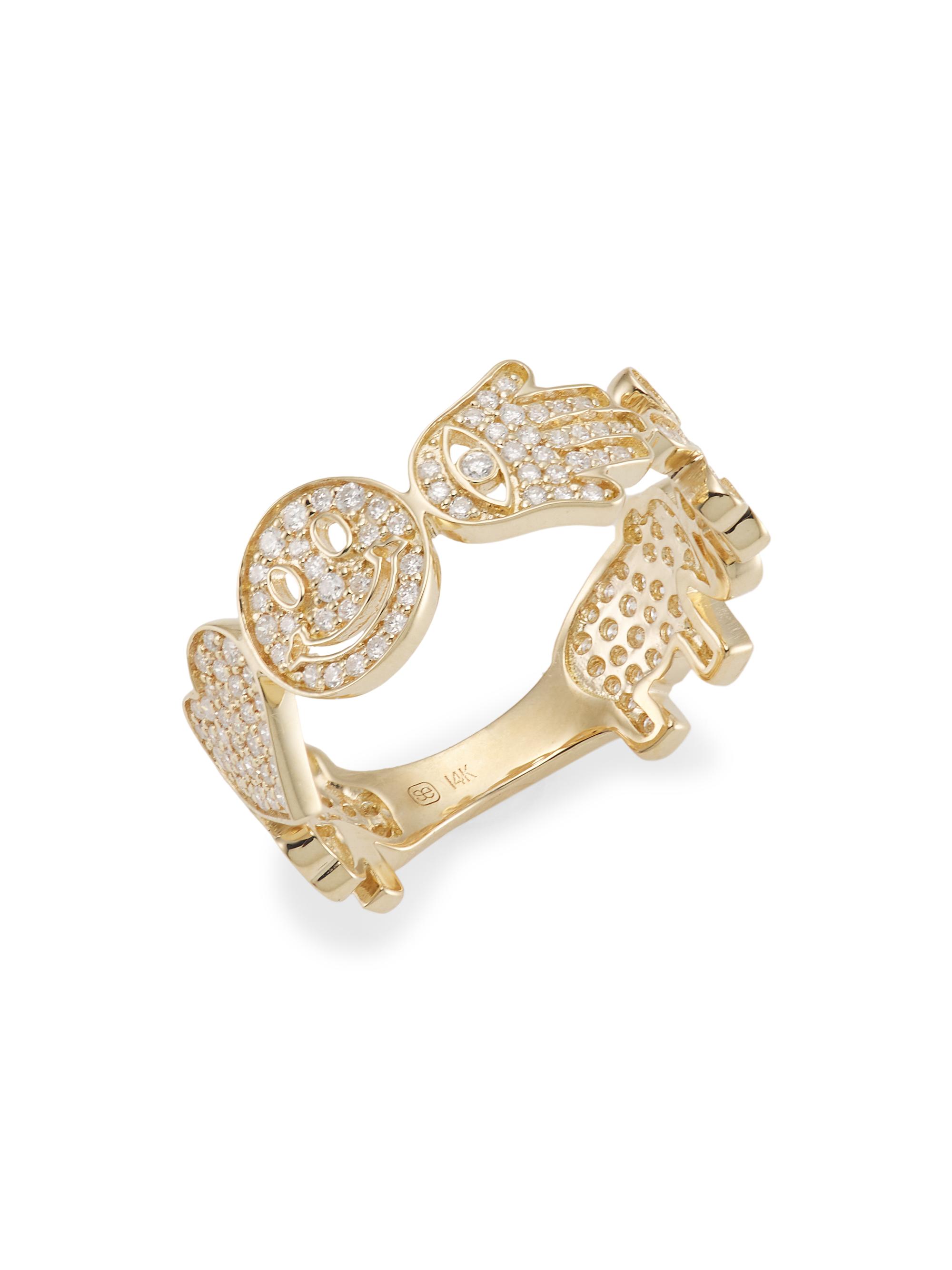 Sydney Evan Women's 14K Yellow Gold & Diamond Icon Ring - Yellow Gold