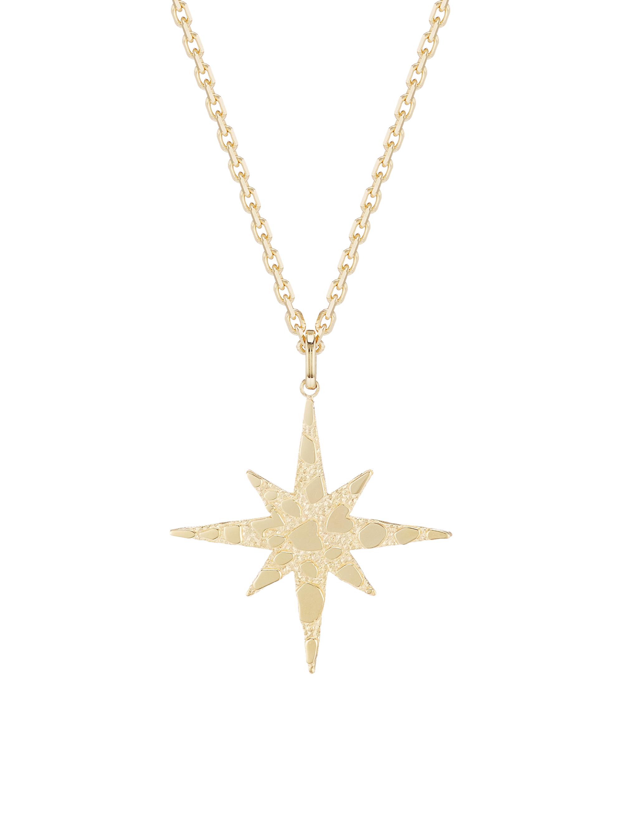 Sydney Evan Women's 14K Yellow Gold Starburst Nugget Pendant Necklace - Yellow Gold