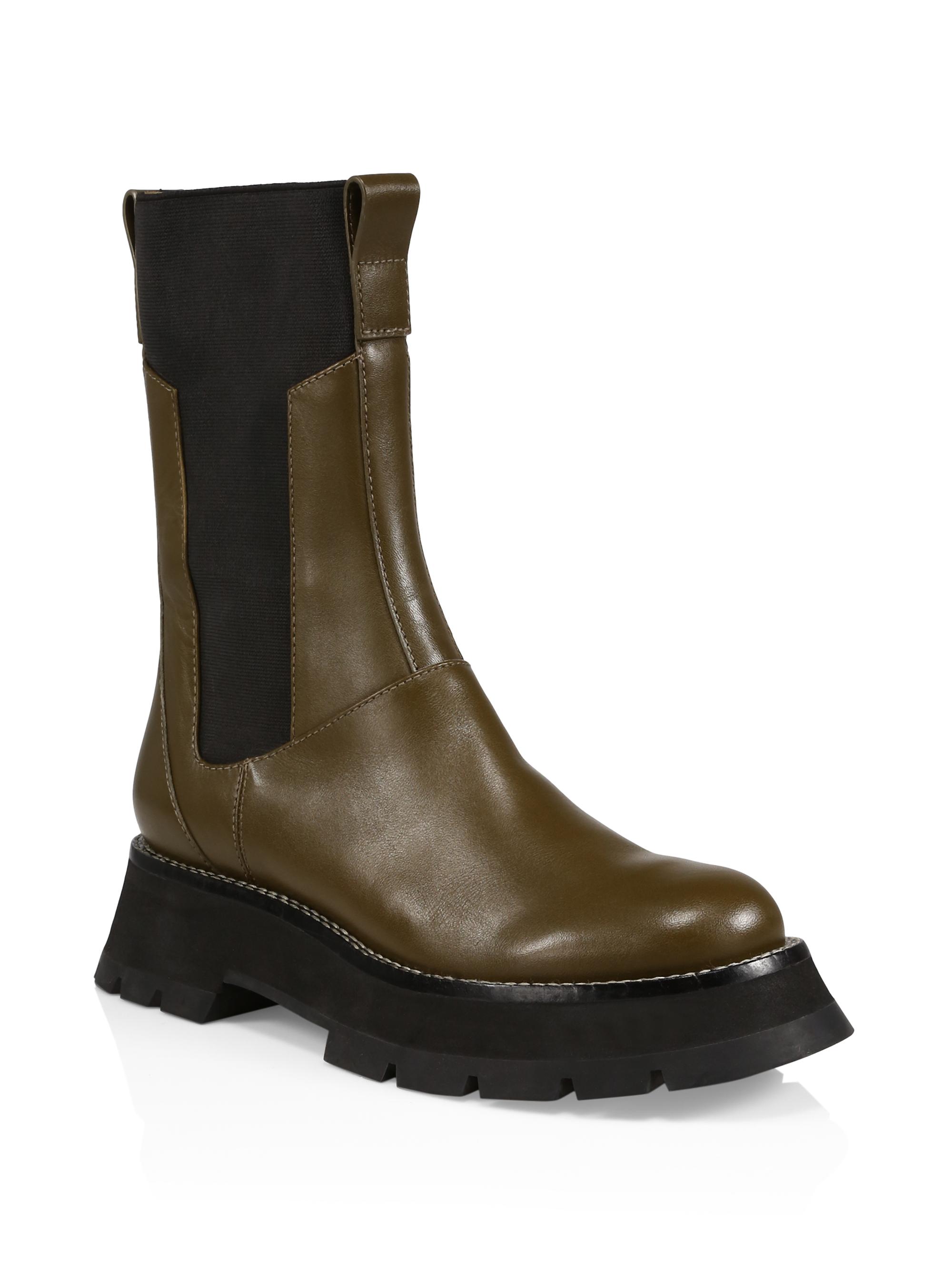 3.1 Phillip Lim Kate Lug-Sole Combat Boots | Saks Fifth Avenue display picture 1