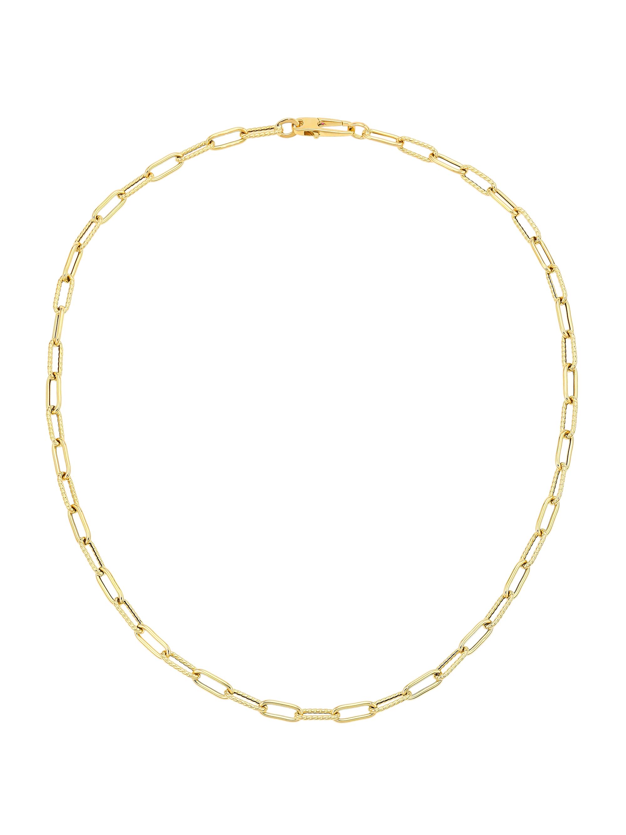 Oradina 18K Yellow Solid Gold Venice Link Necklace | Saks Fifth Avenue