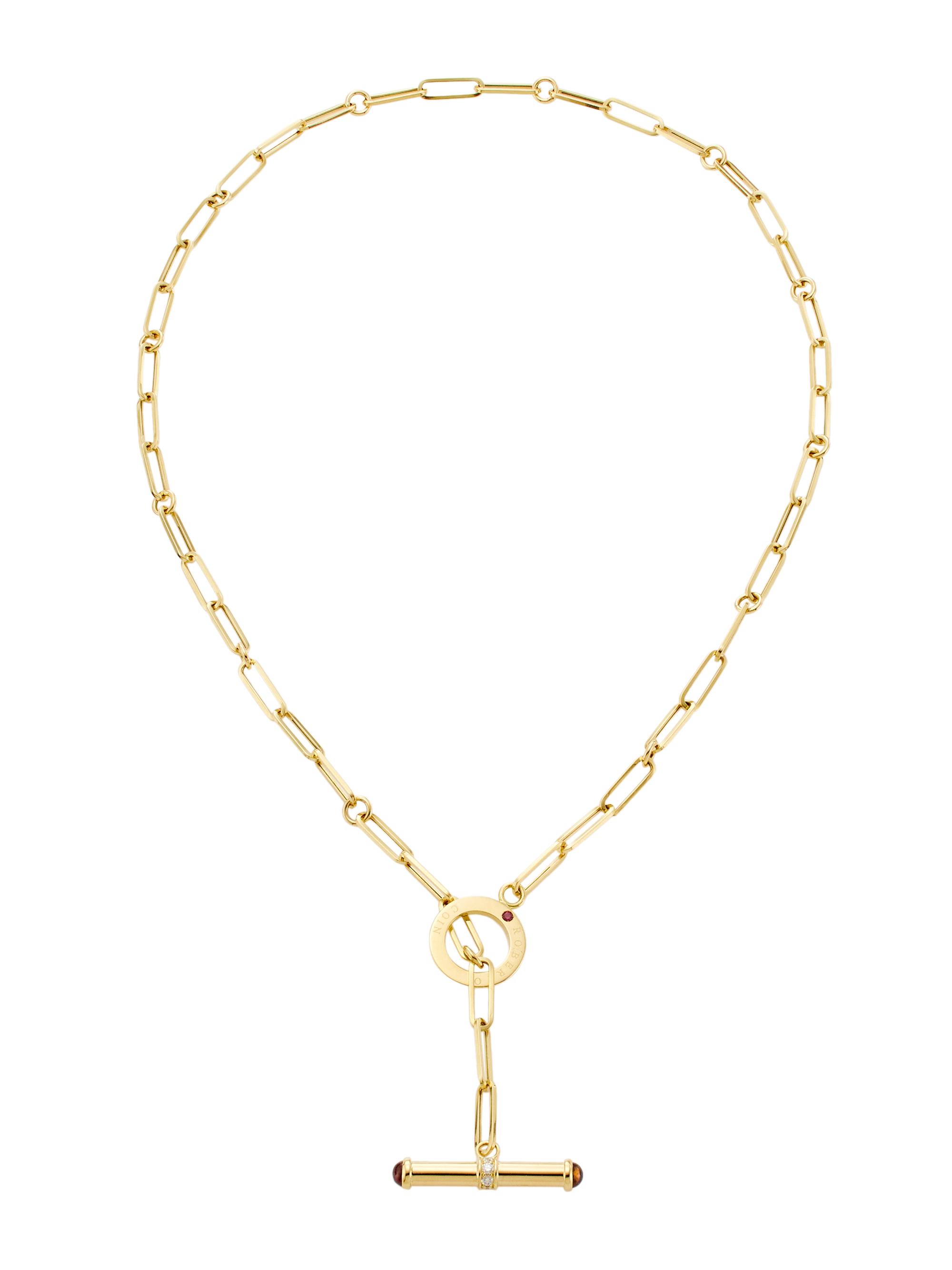 Ruby Chain Roberto Coin Cross Necklace With Ruby Roberto Coin 18K