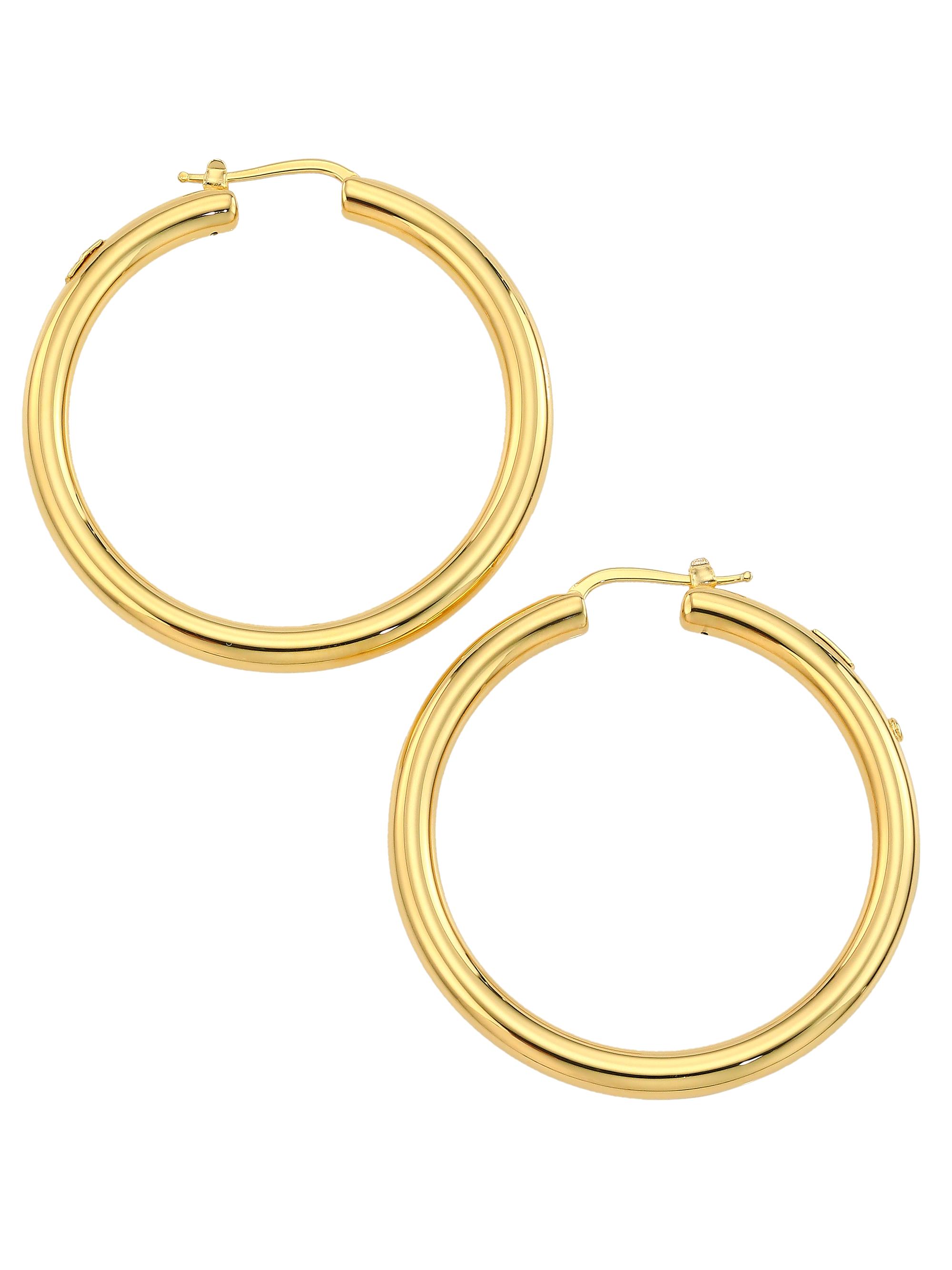 Roberto Coin Women's 18K Yellow Gold Round Tubular Hoop Earrings, 43MM - Yellow Gold