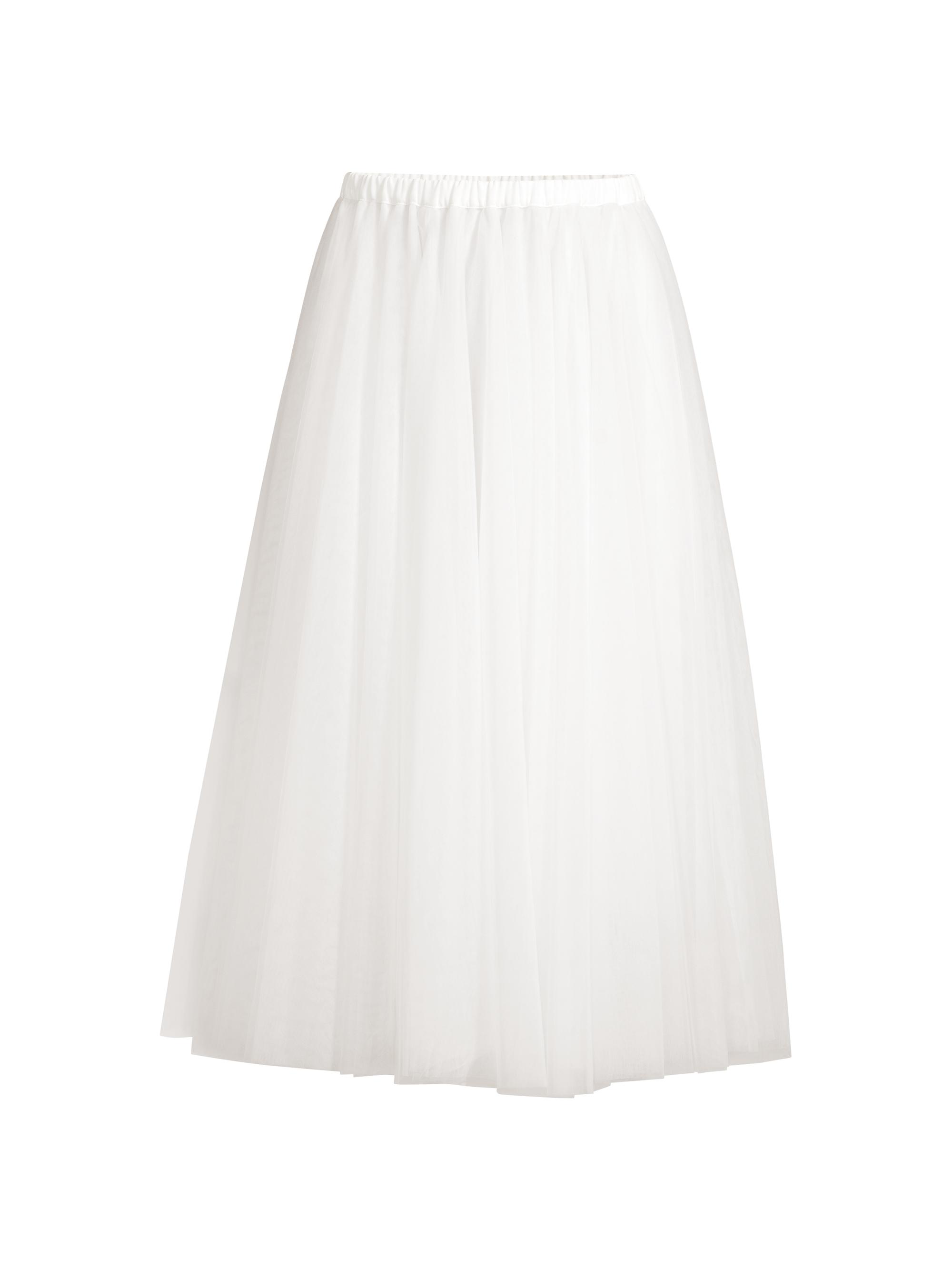 Cynthia Rowley Women's Tulle Midi Skirt - White