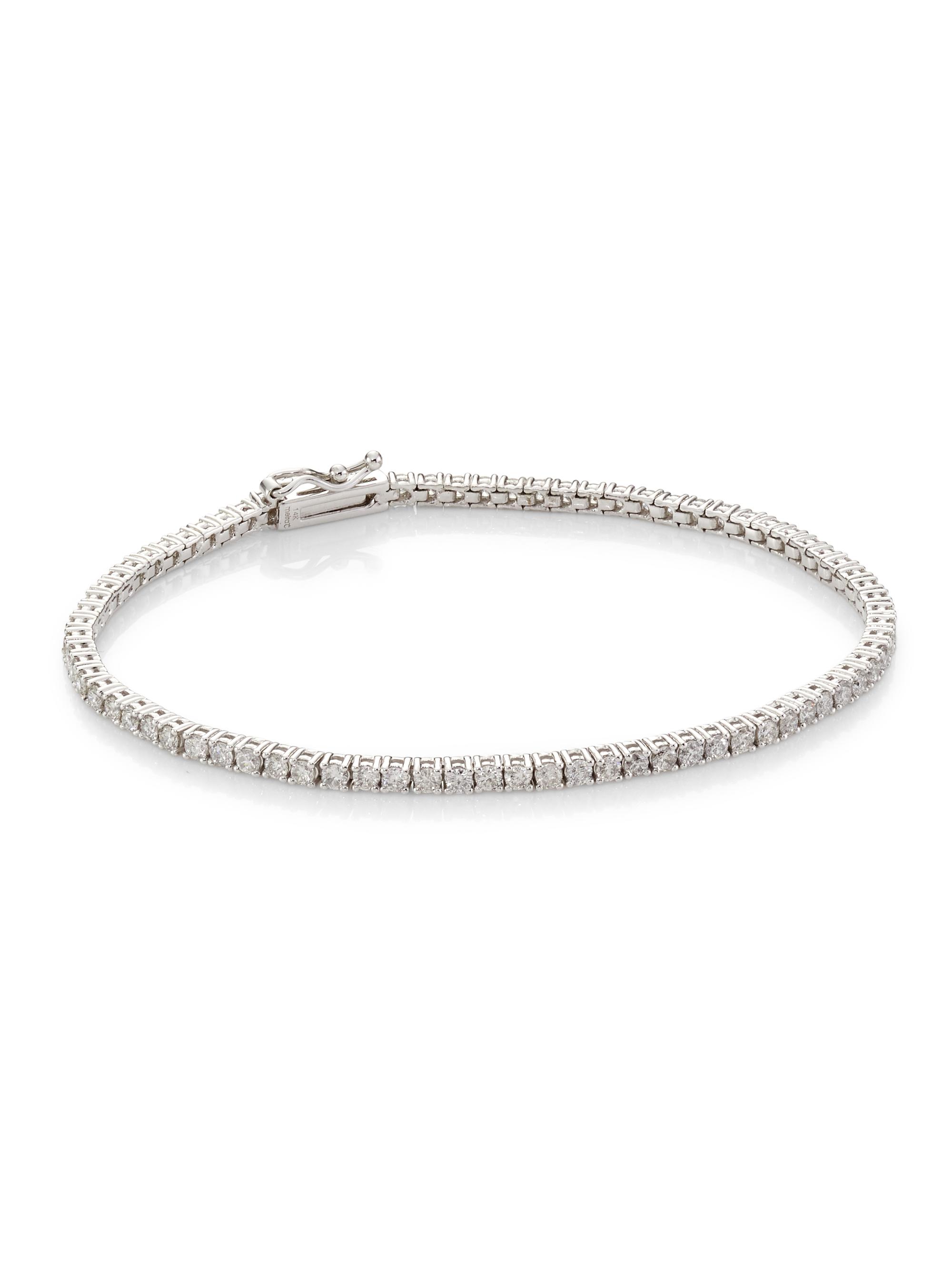 Meira T Women's 14K White Gold & Diamond Tennis Bracelet - White Gold