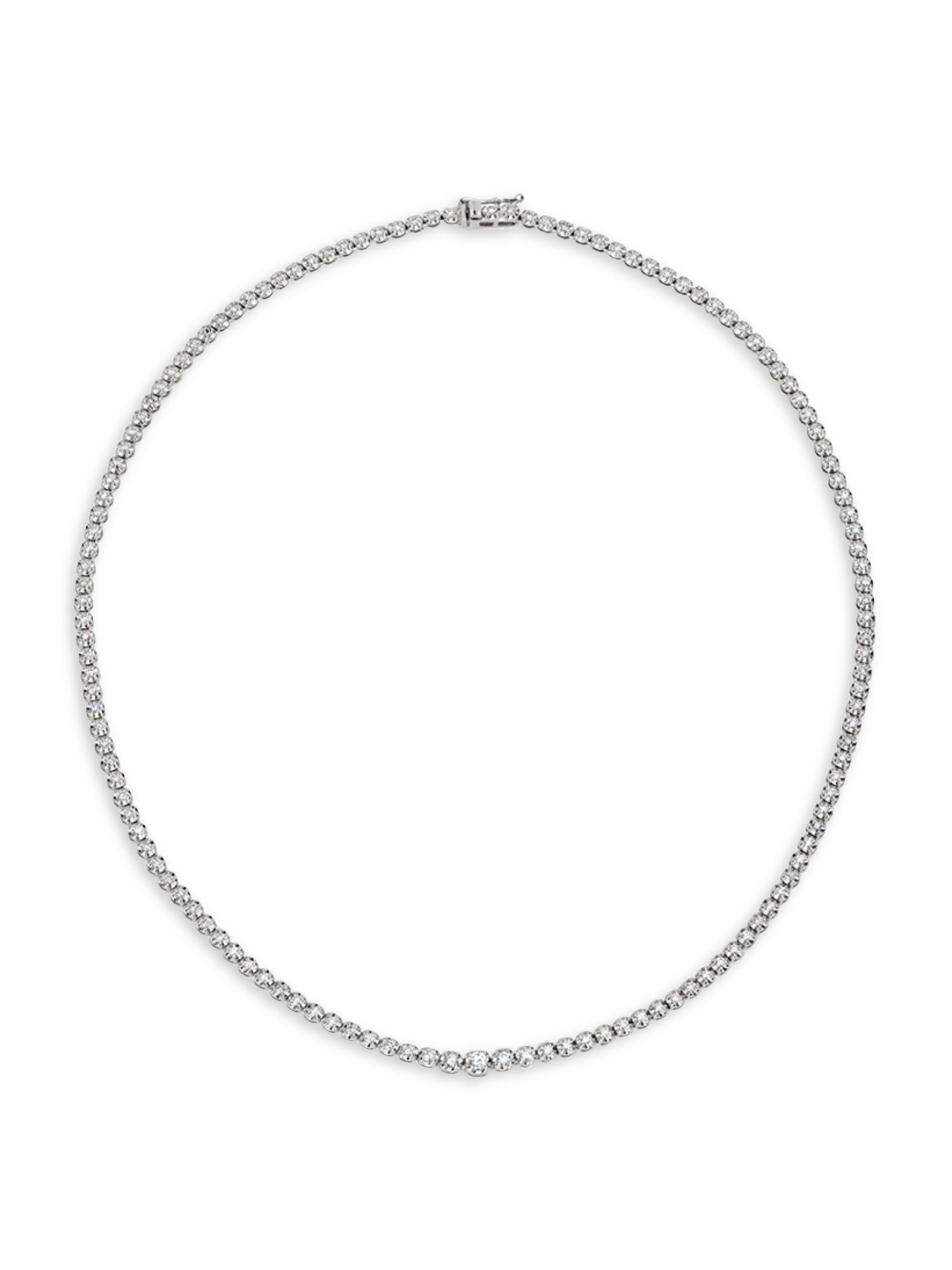 Meira T Women's 14K White Gold & Diamond Tennis Necklace - White Gold