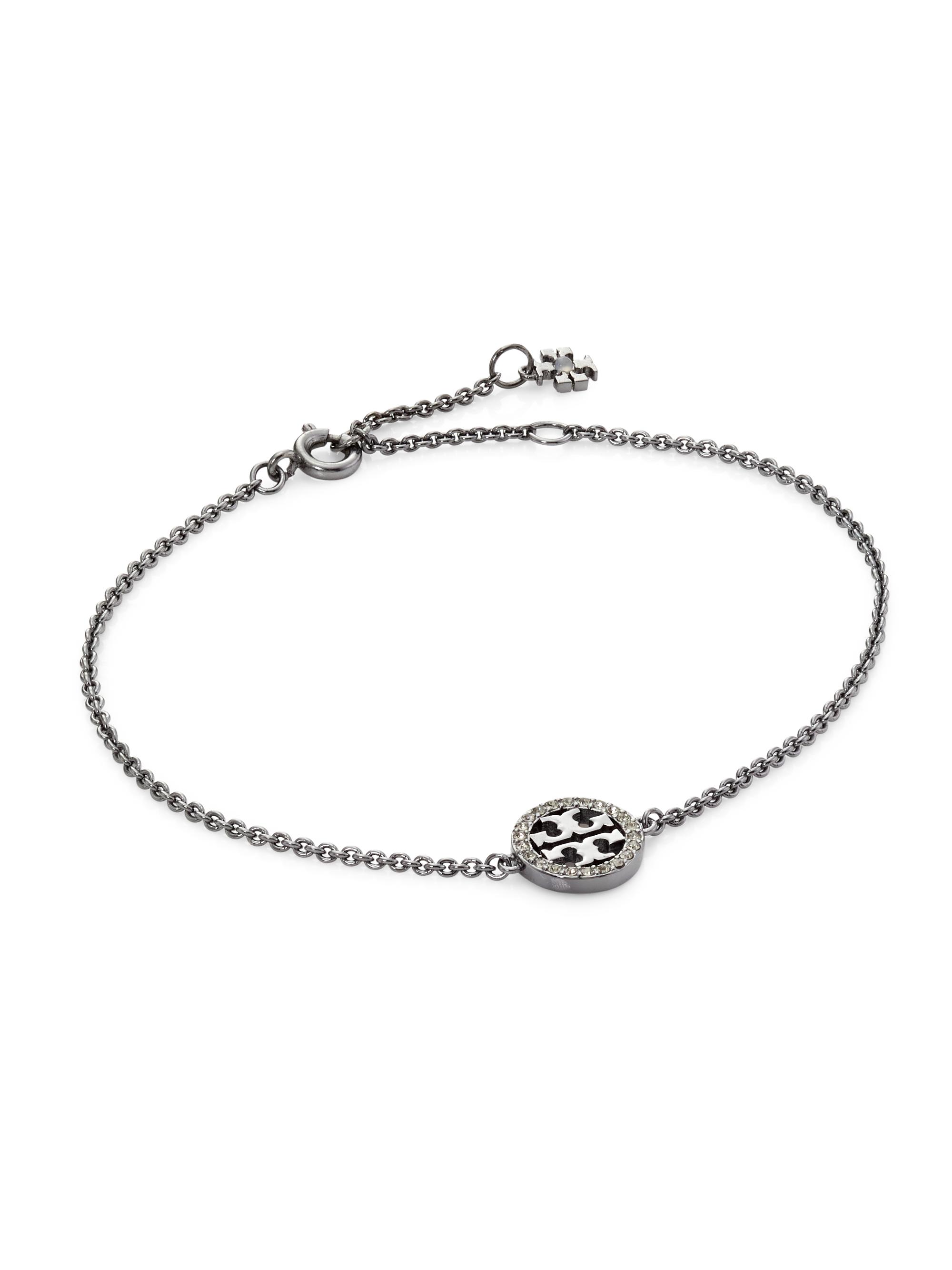 Tory Burch Women's Icon Pavé Chain Bracelet - Hematite