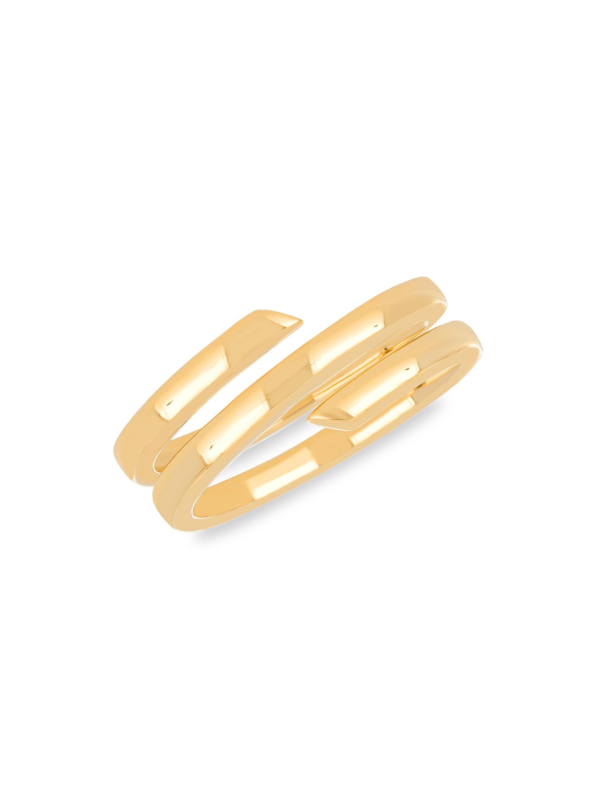 EF Collection Women's 14K Gold Swirl Ring - Gold
