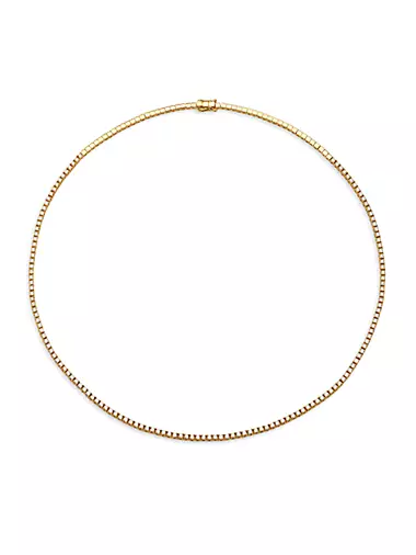 Grace 14K Yellow Gold & Diamond Tennis Necklace