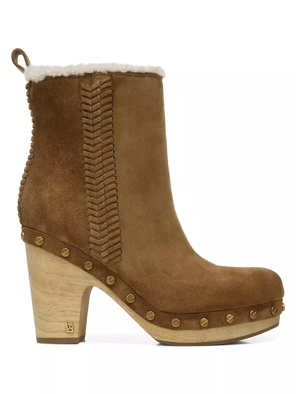Daxi Suede Shearling-Lined Booties