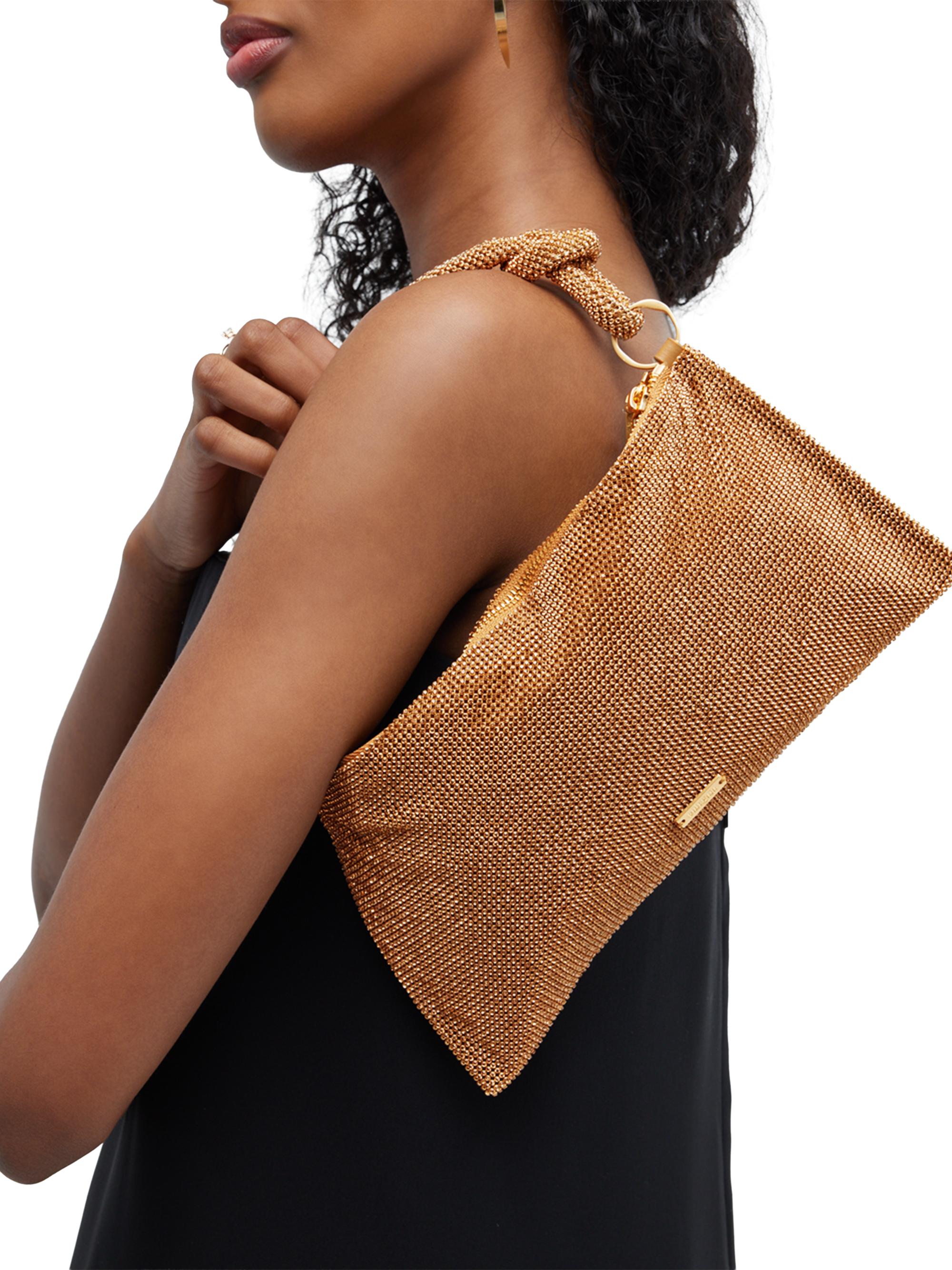 Cult Gaia Nano Hera Rhinestone Mesh Shoulder Bag | Saks Fifth Avenue