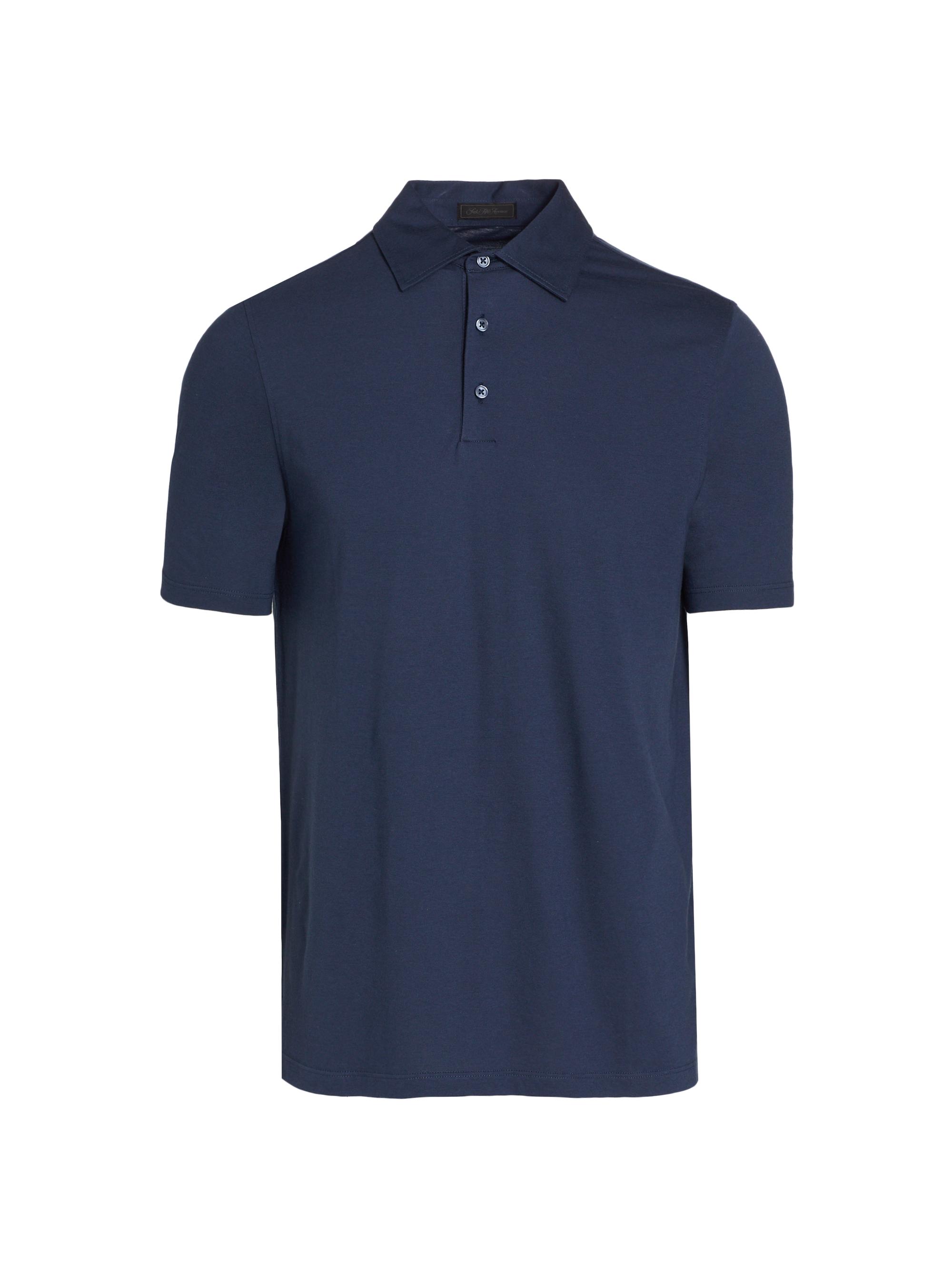 solid blue polo shirt