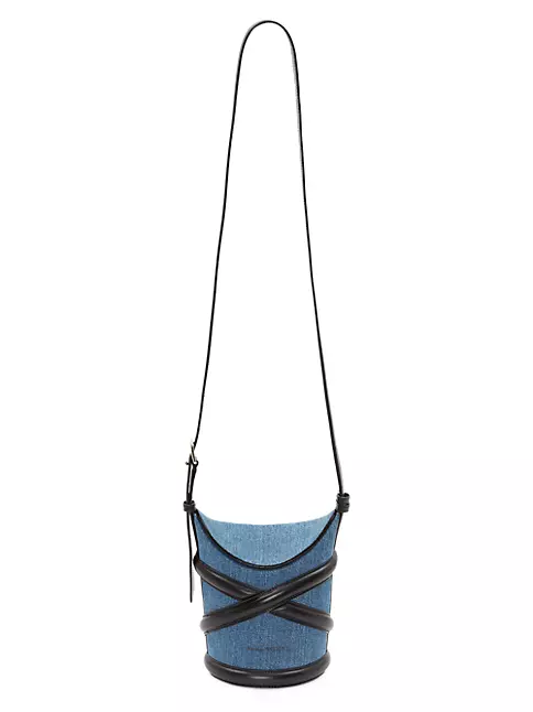 Alexander McQueen The Curve Denim Bucket Bag - Blue for Women