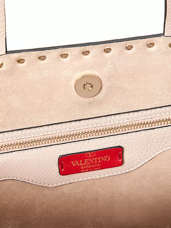 Valentino Garavani Rockstud Vitello Tote Bag Large /matching Continental  Wallet.