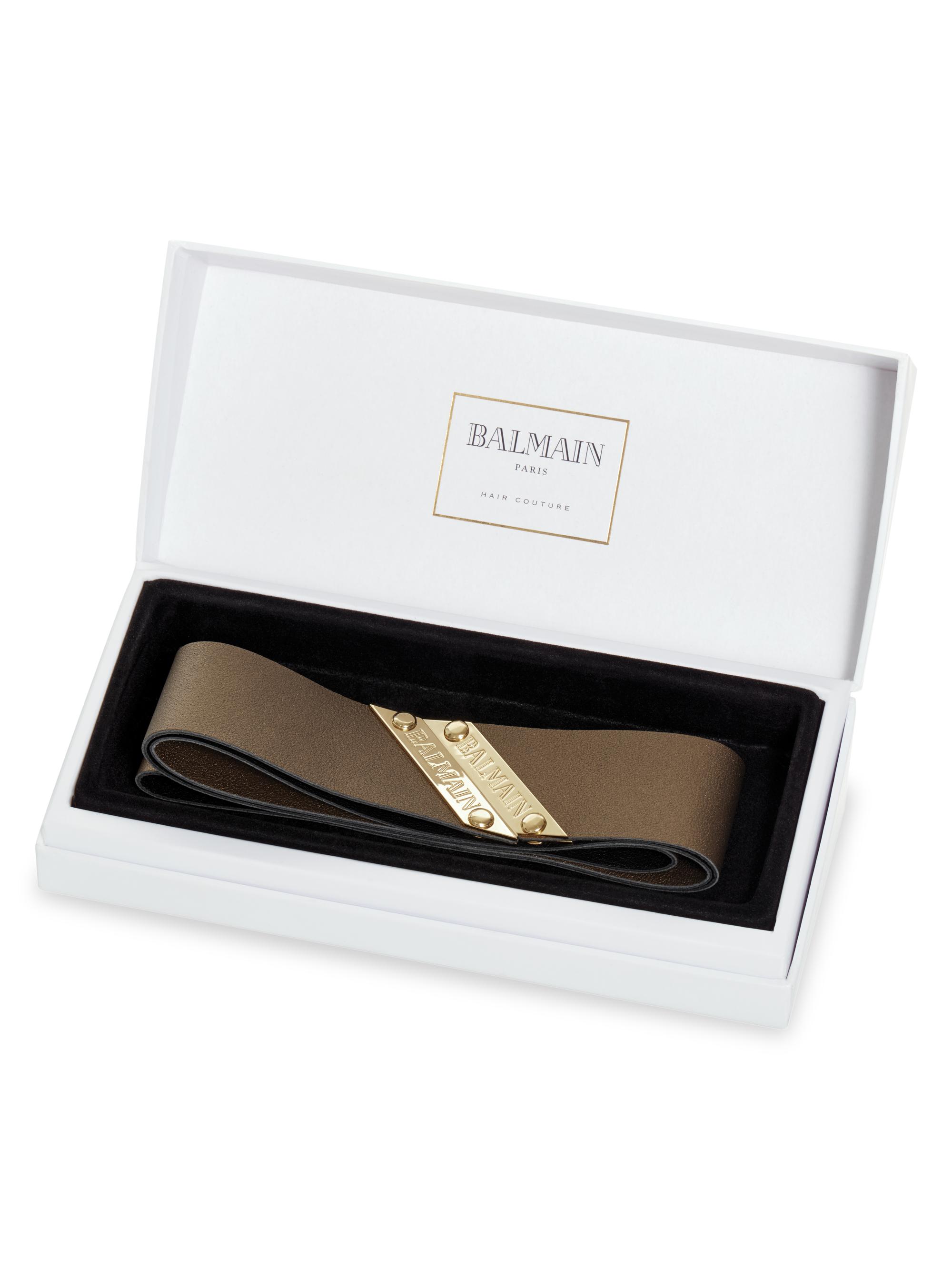 Balmain Hair Women's Standard Leather Headband - Bronze