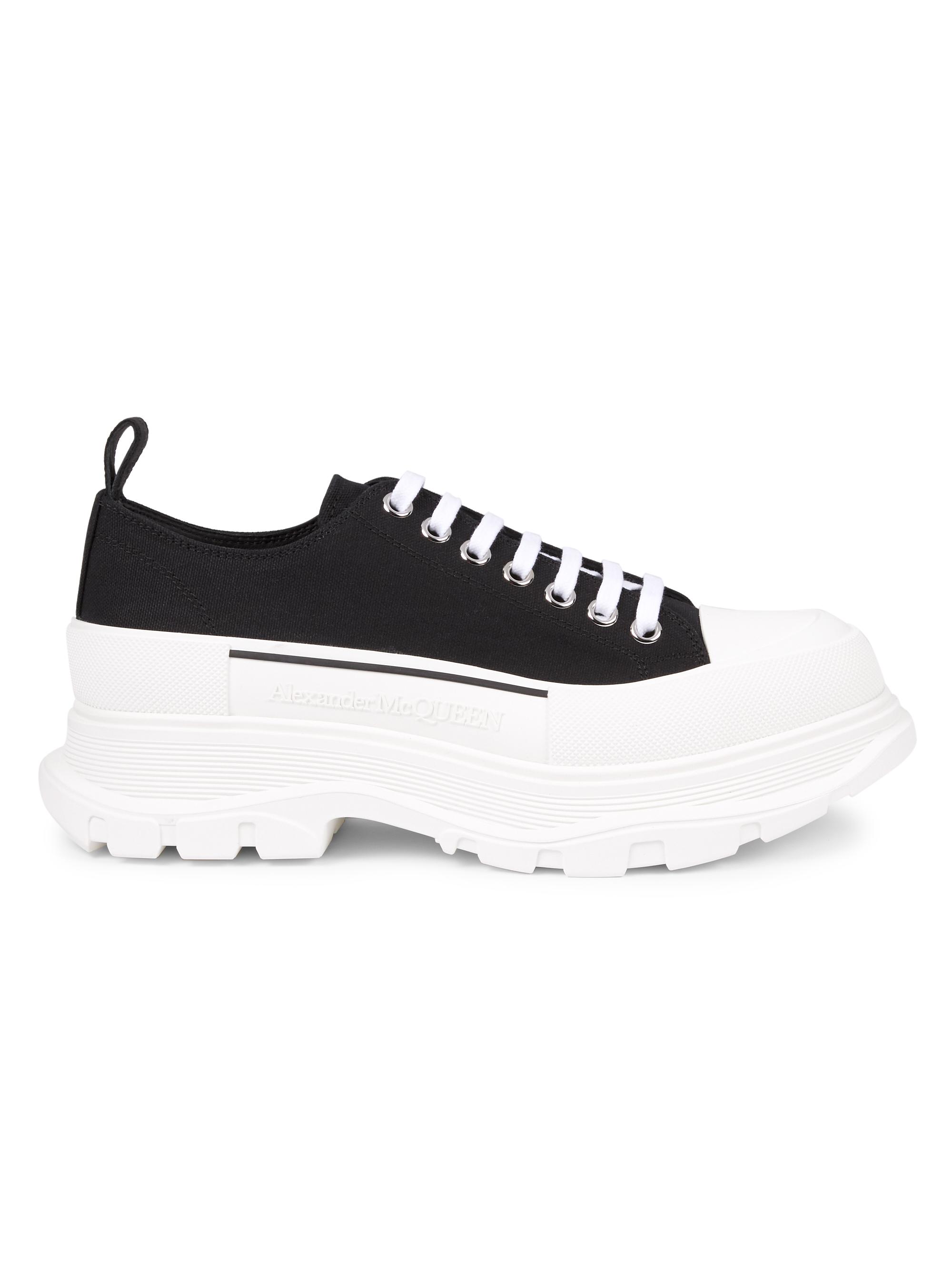 McQueen Men's Tread Slick Sneakers - Black White