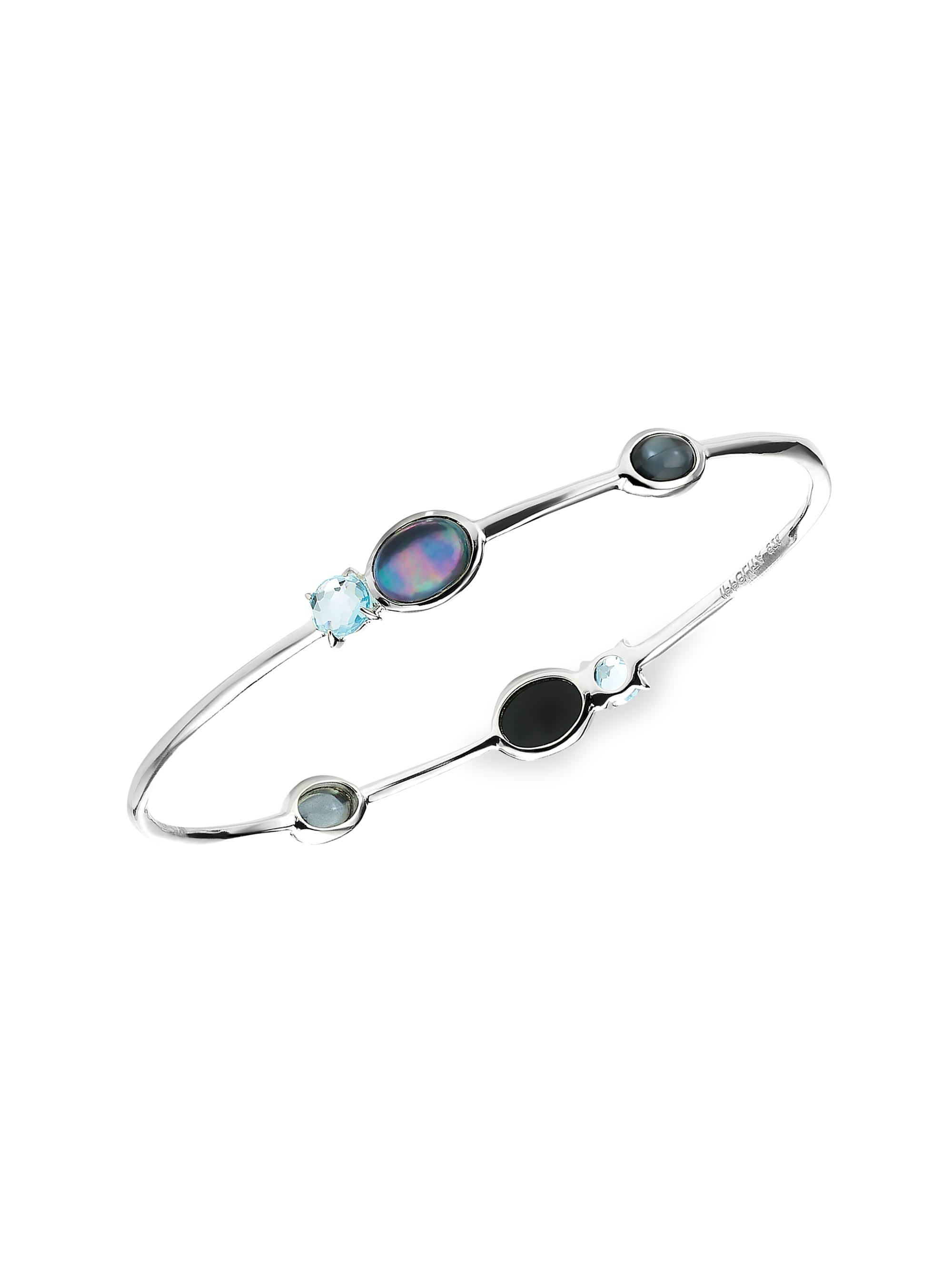 Ippolita Women's Luce Sterling Silver & 6-Stone Bangle - Silver