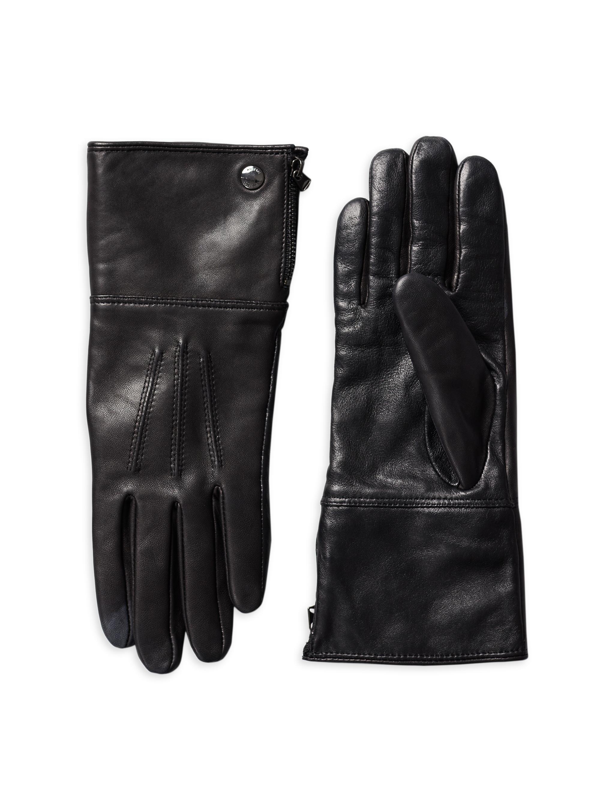 Mackage Women's Willis Shearling-Lined Leather Gloves - Black